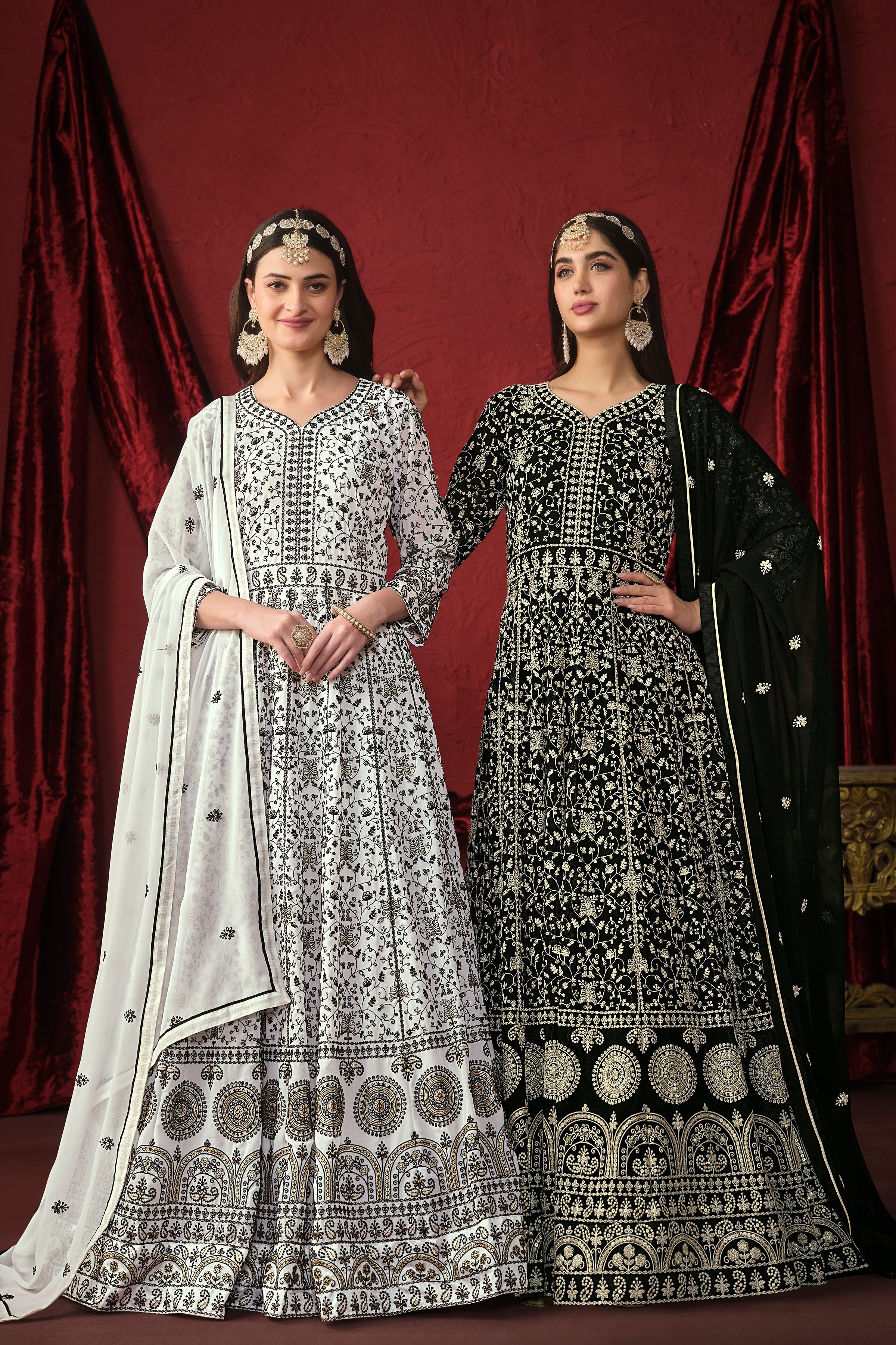 Faux georgette designer gown LXGW0009