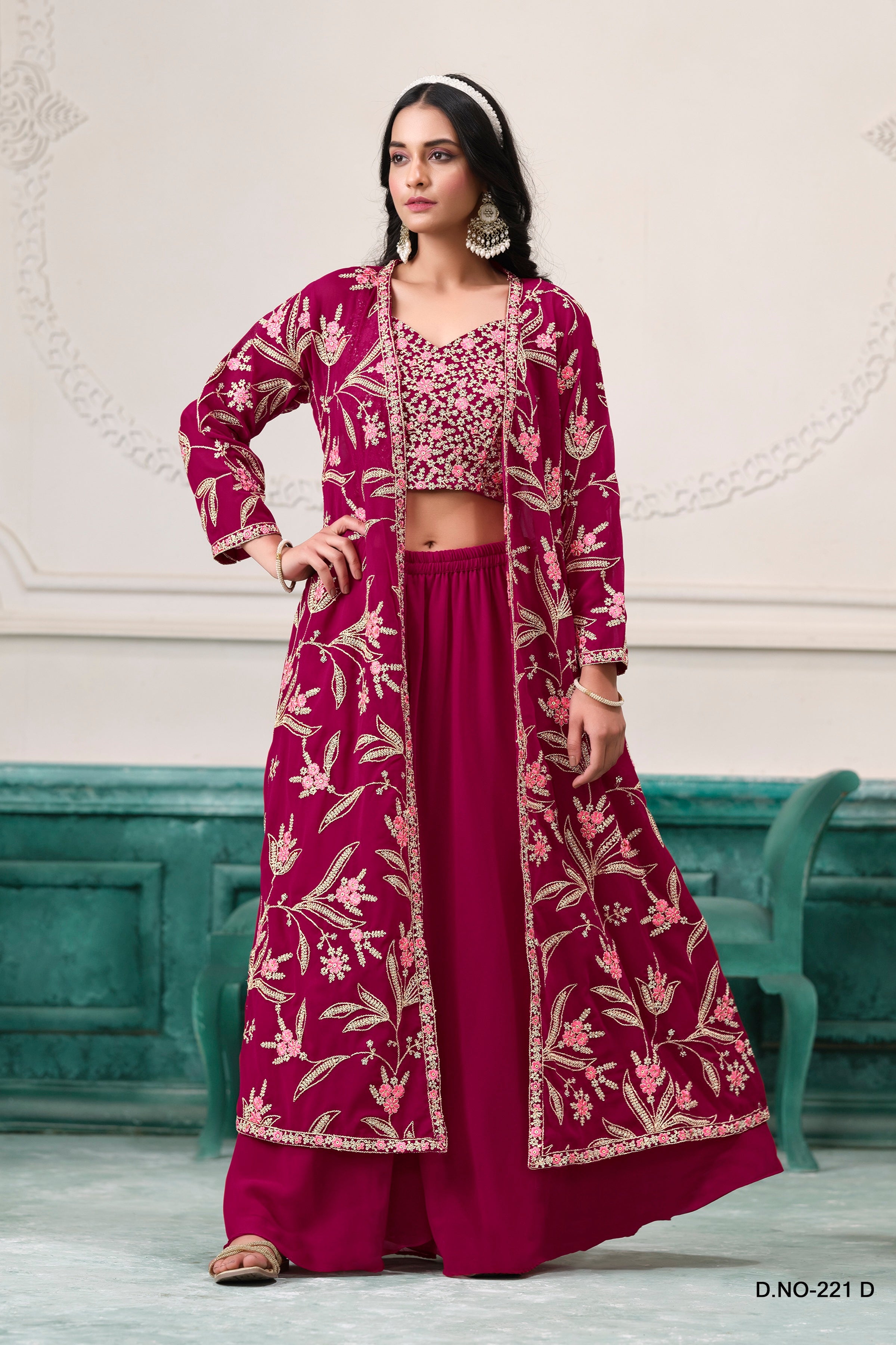 Ember Petals Designer Sharara LXLG0011