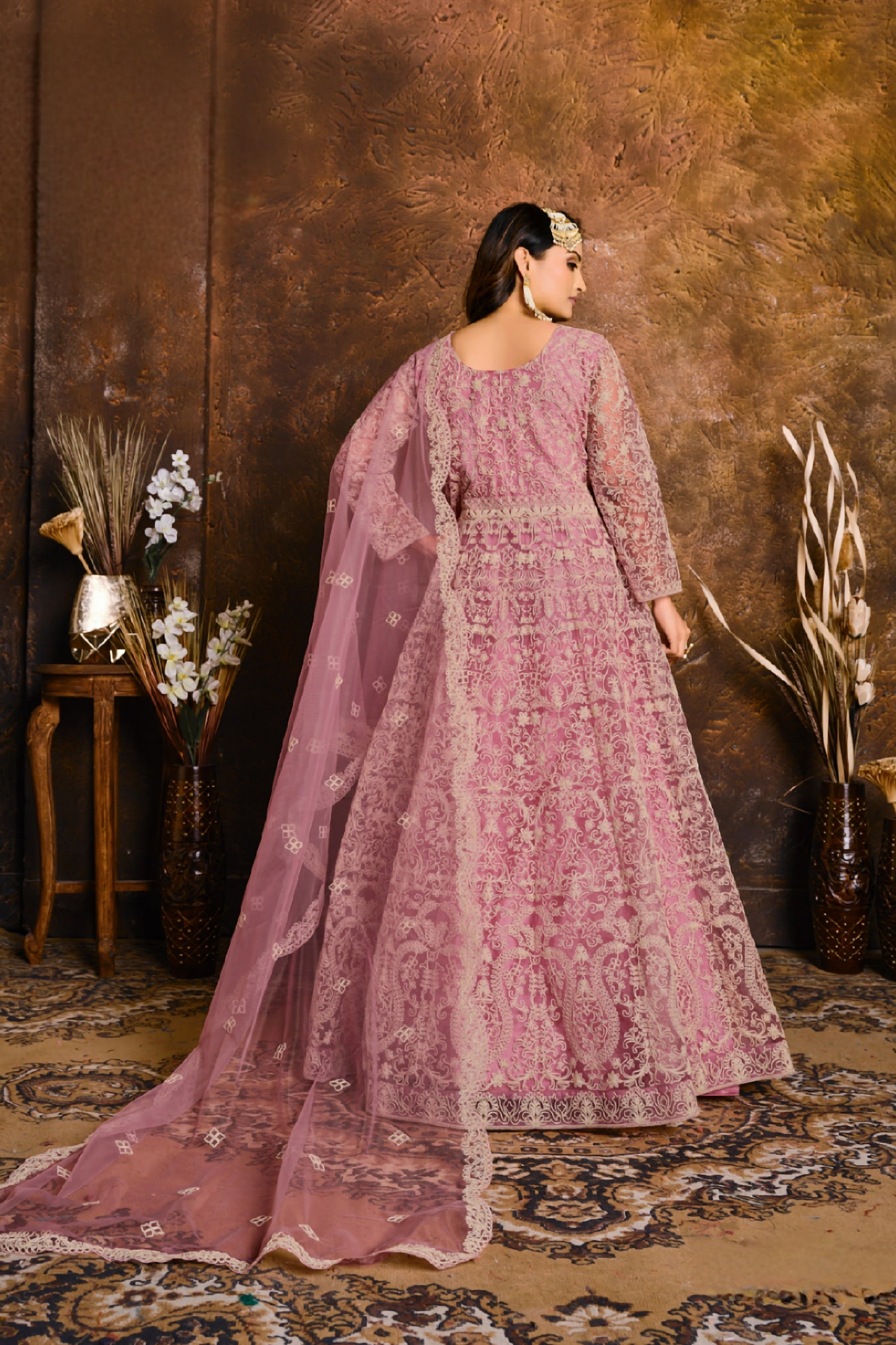 Celestial Net Embroderied Gown EAGW0059