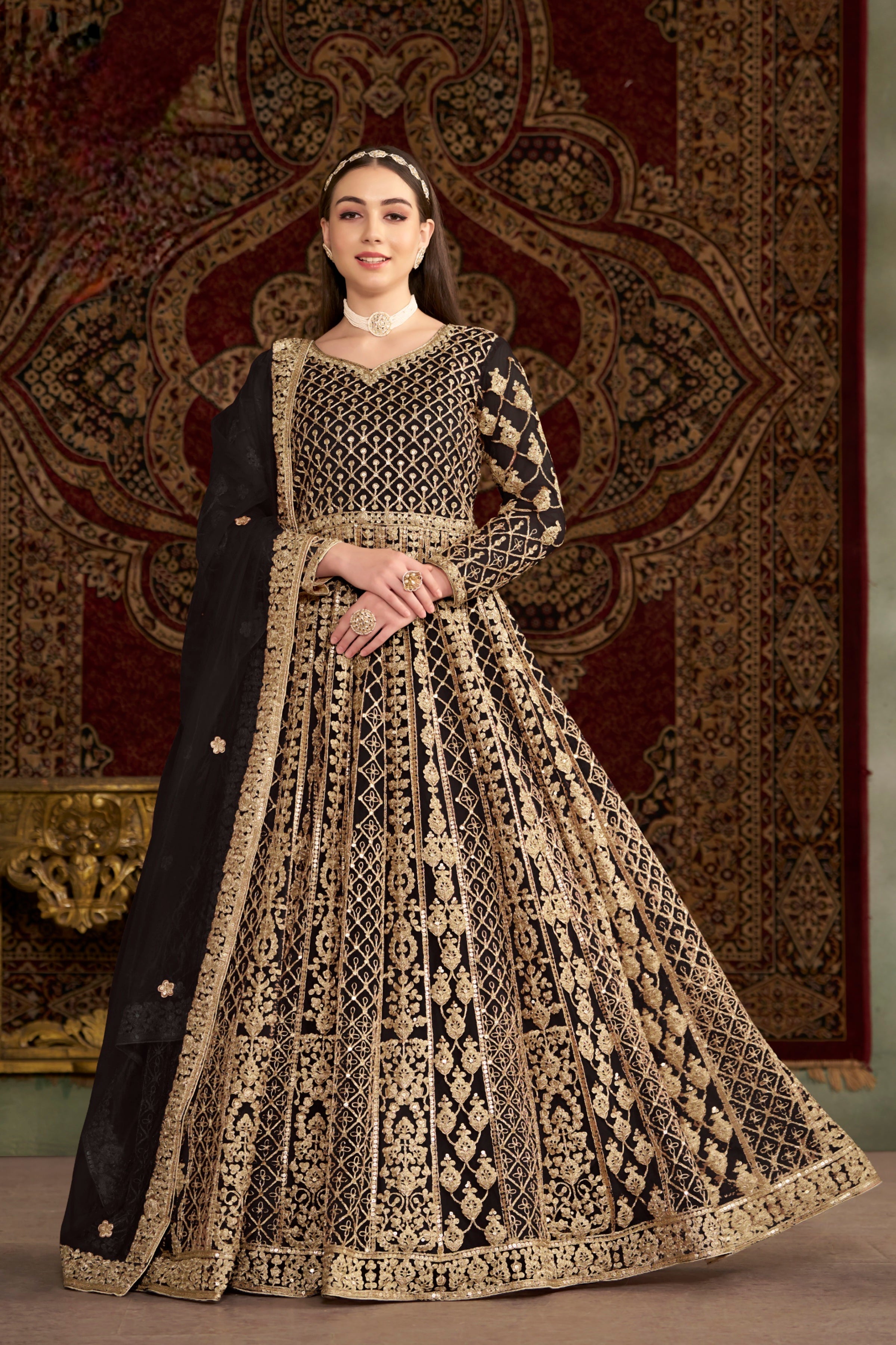 Silken Glint Designer Gown LXGW0004