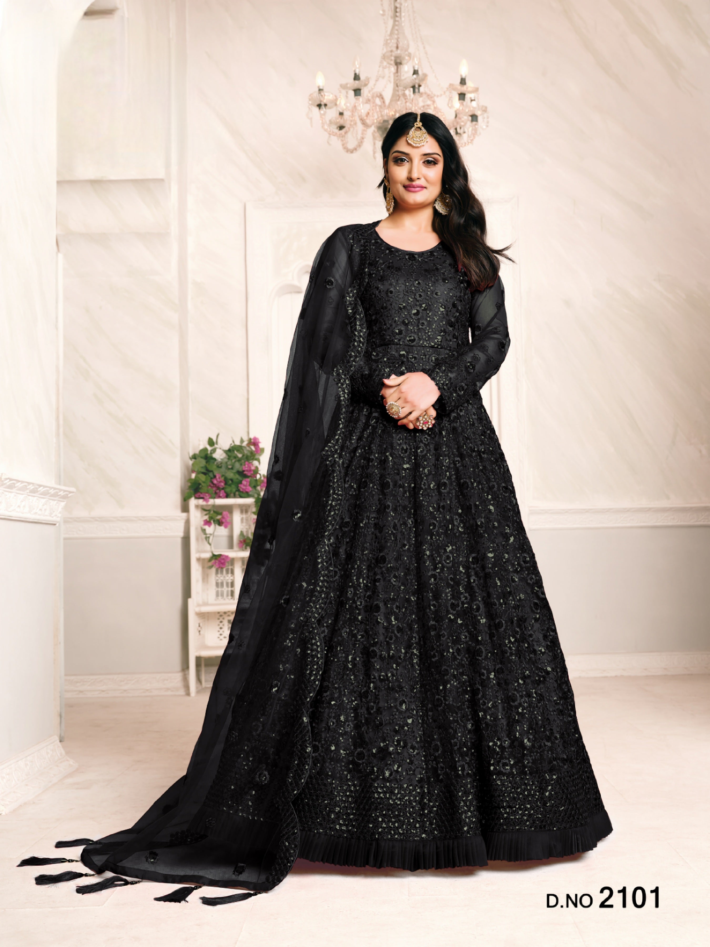 Mystic Grace Embroidered Gown LXGW0007