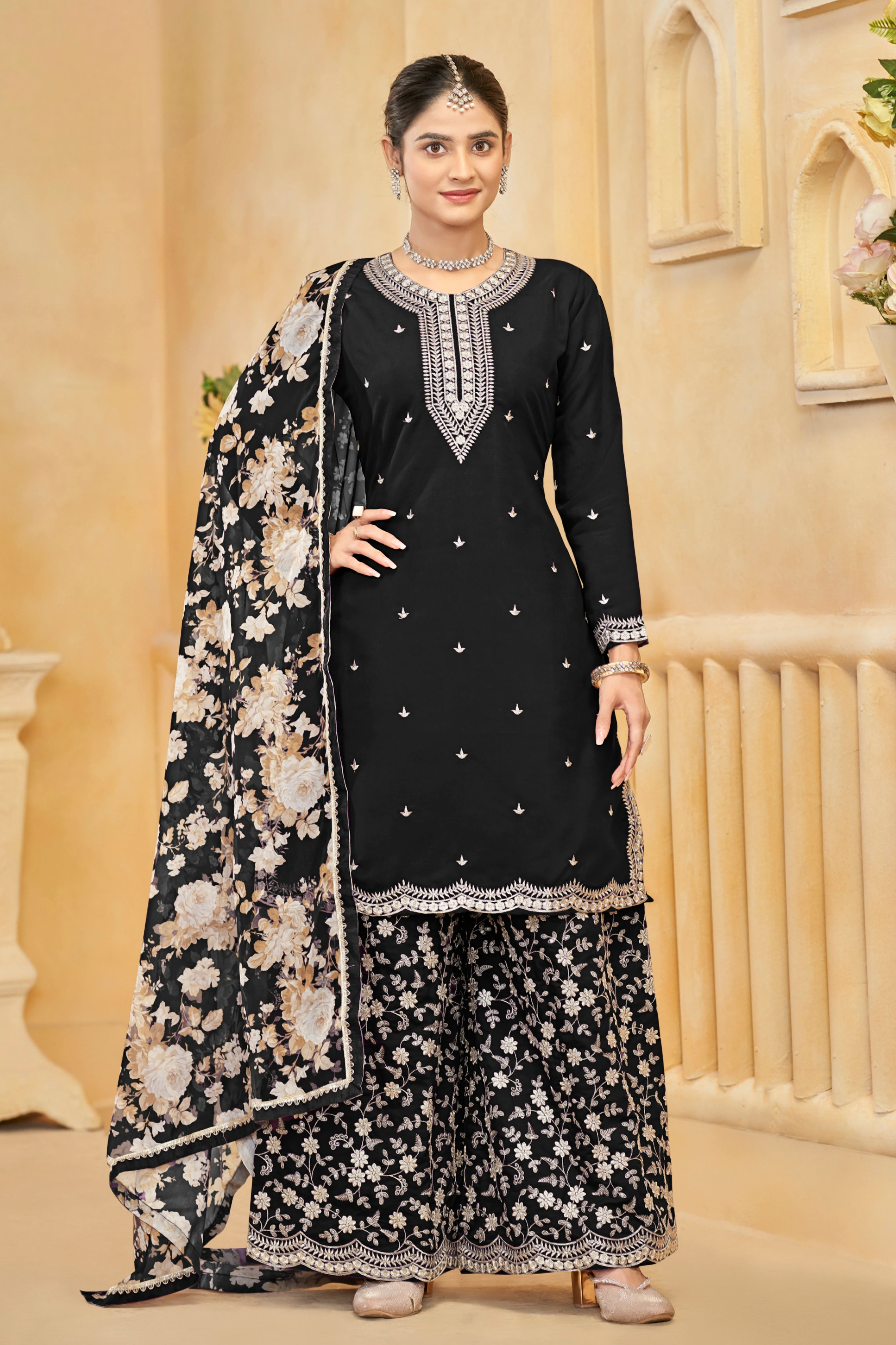 Roman silk designer SHARARA EASR0055