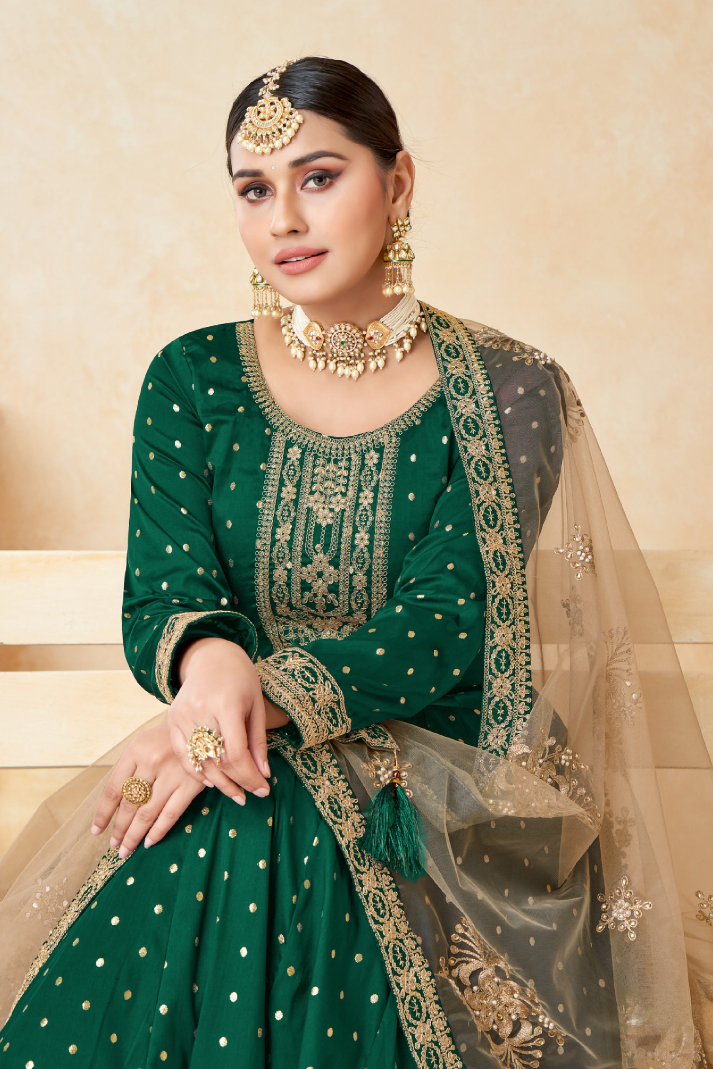 Taffeta Grace embroidered Gown EAGW0061