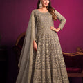 Designer gown on net fabric LXGW0014