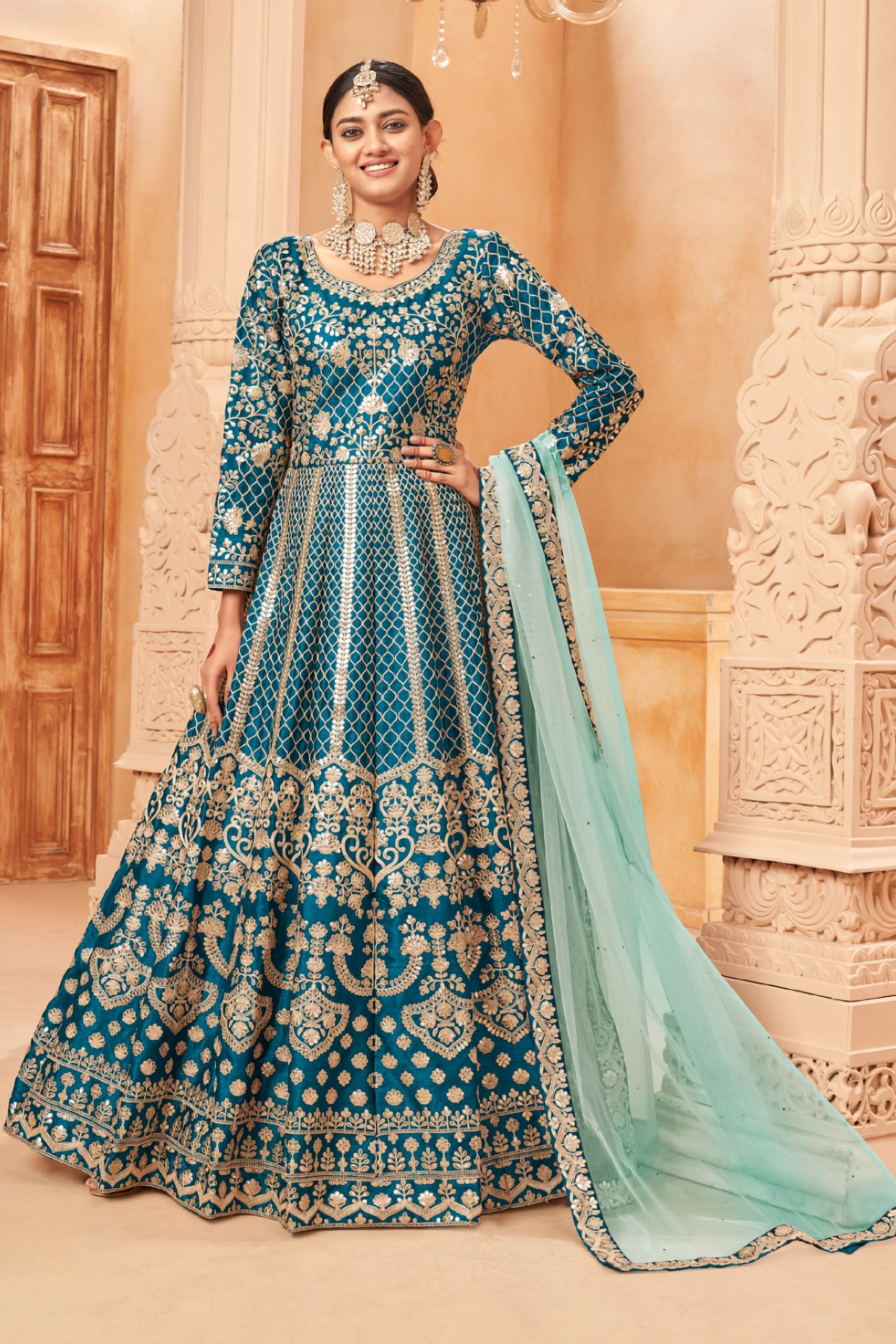Embroidered Designer Gown LXGW0016