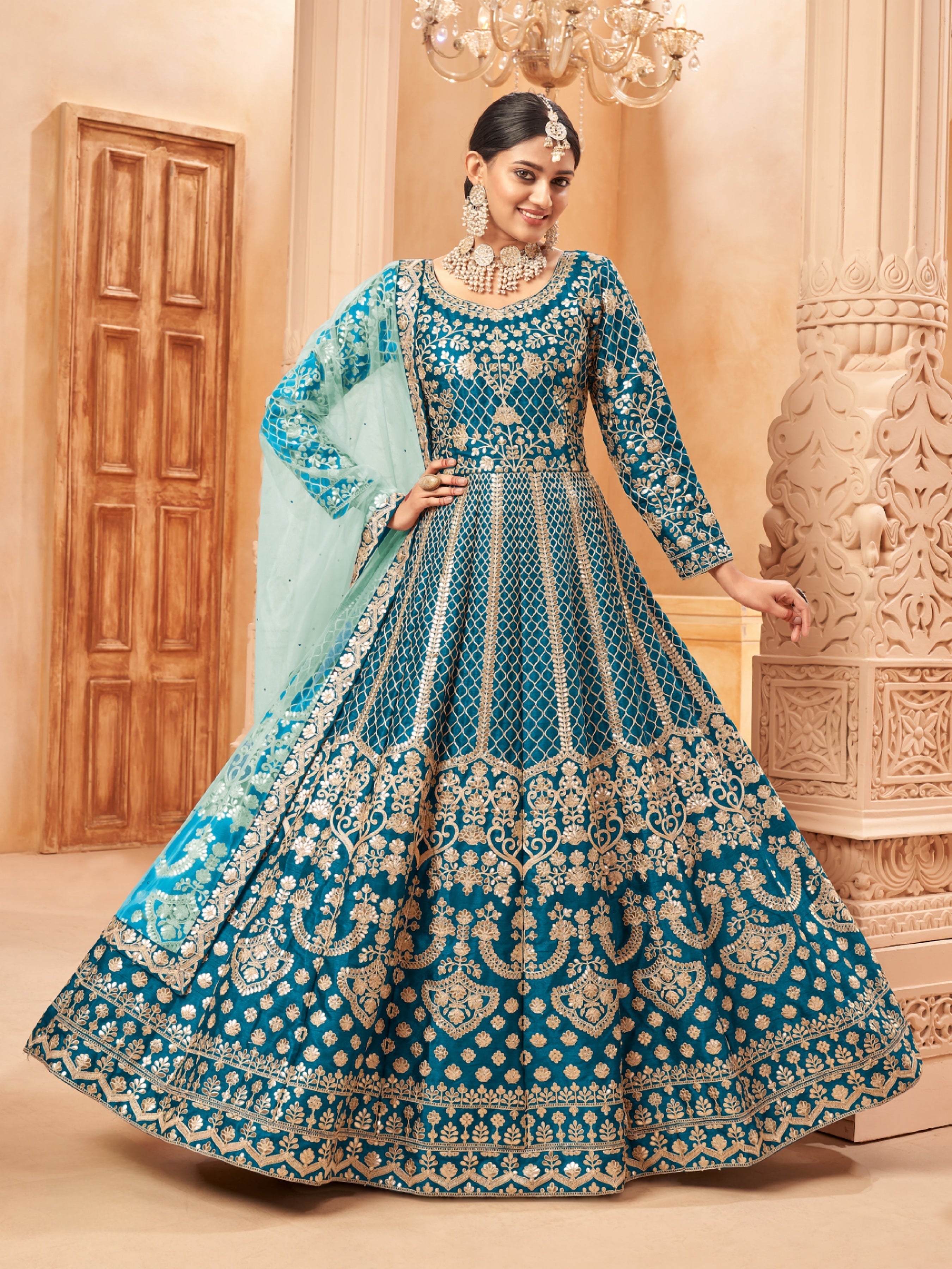 Embroidered Designer Gown LXGW0016