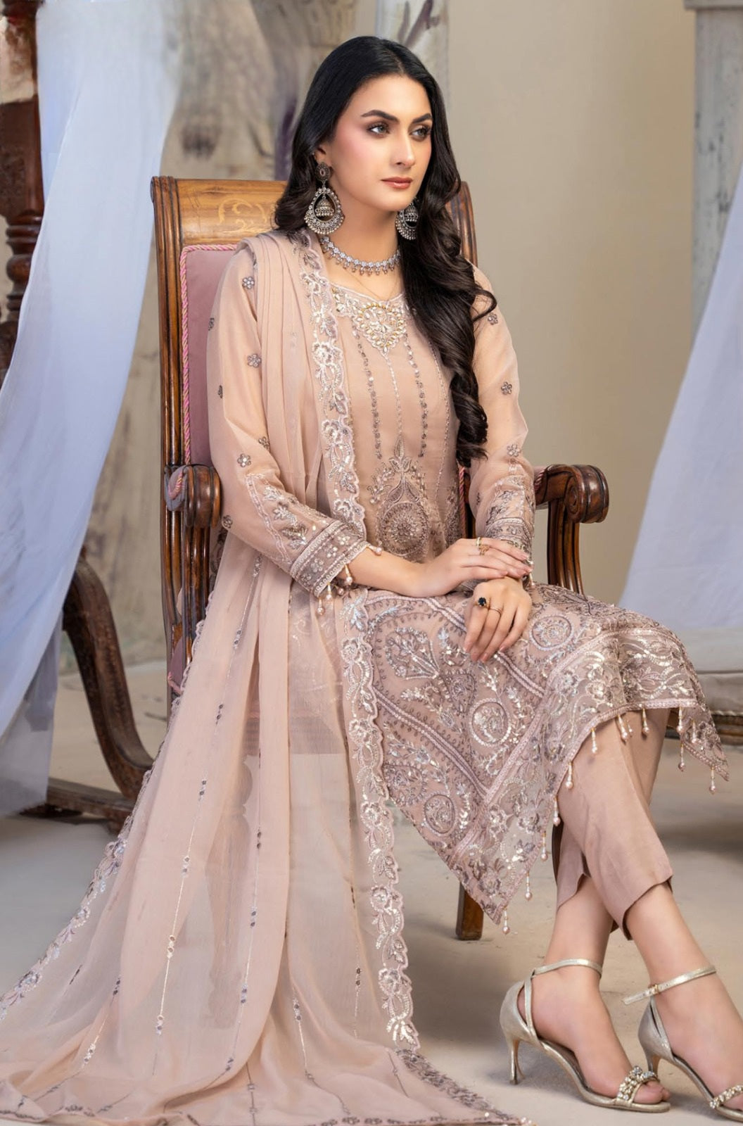 Georgette Glow Ensemble PAKISTANI SUITS LXPK0046
