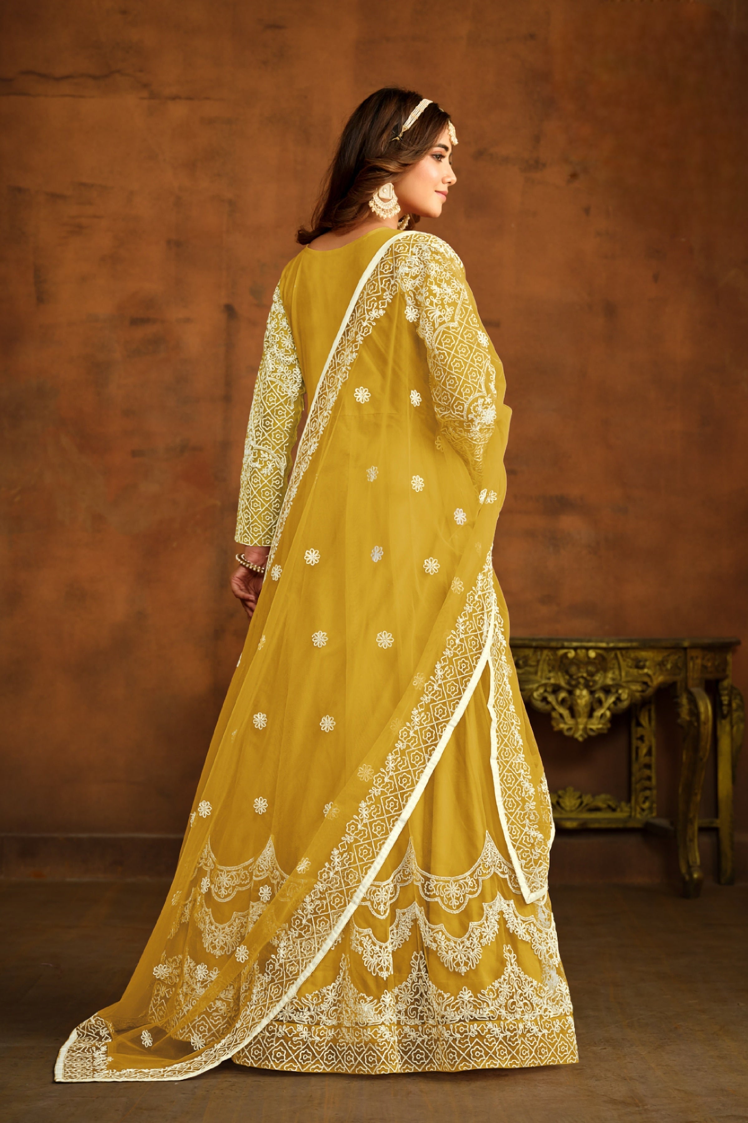 Netra Bloom Embroideried designer Gown EAGW0064