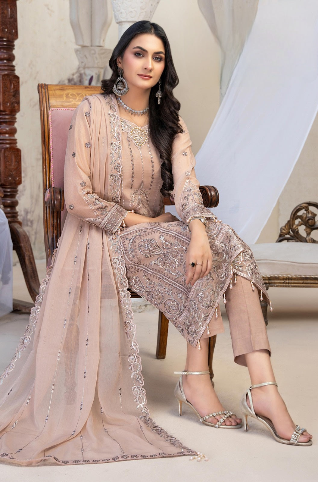 Georgette Glow Ensemble PAKISTANI SUITS LXPK0046