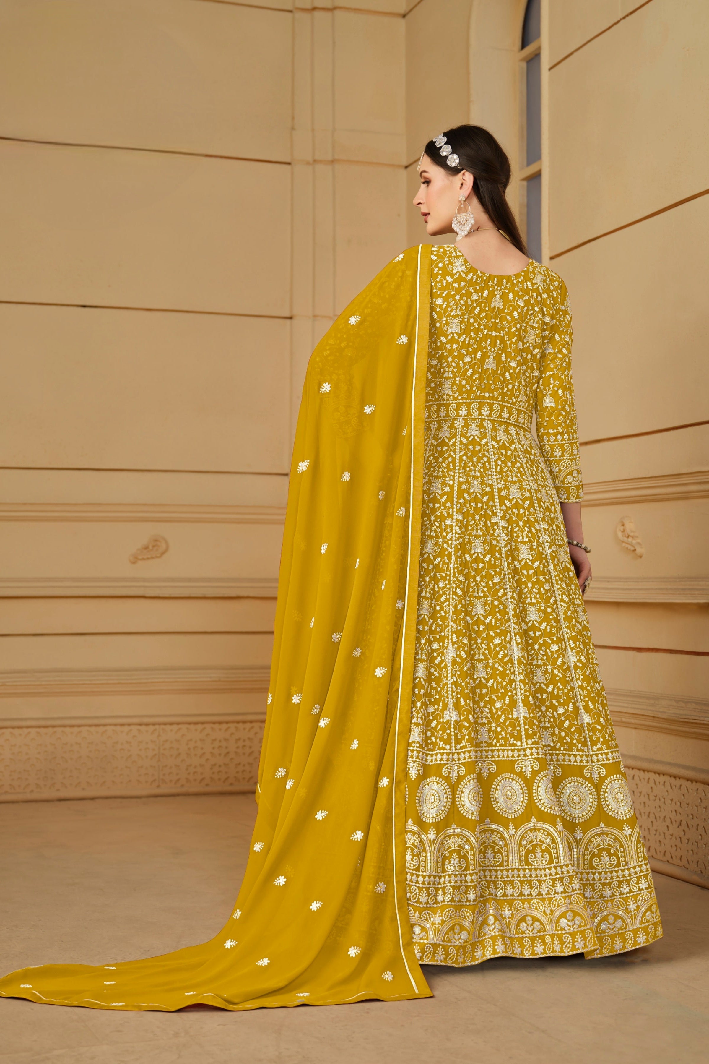 Faux georgette Designer Gown LXGW0019