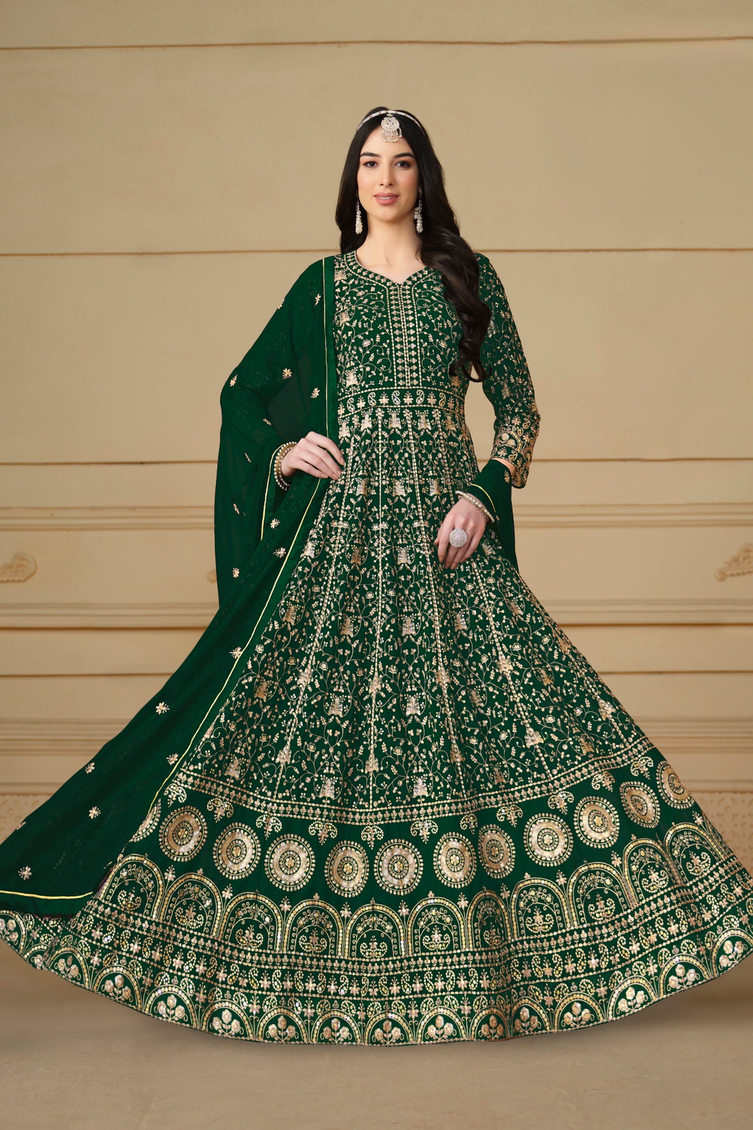 Faux georgette Designer gown LXGW0020