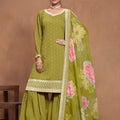 Sharara suit on roman silk EASR0061