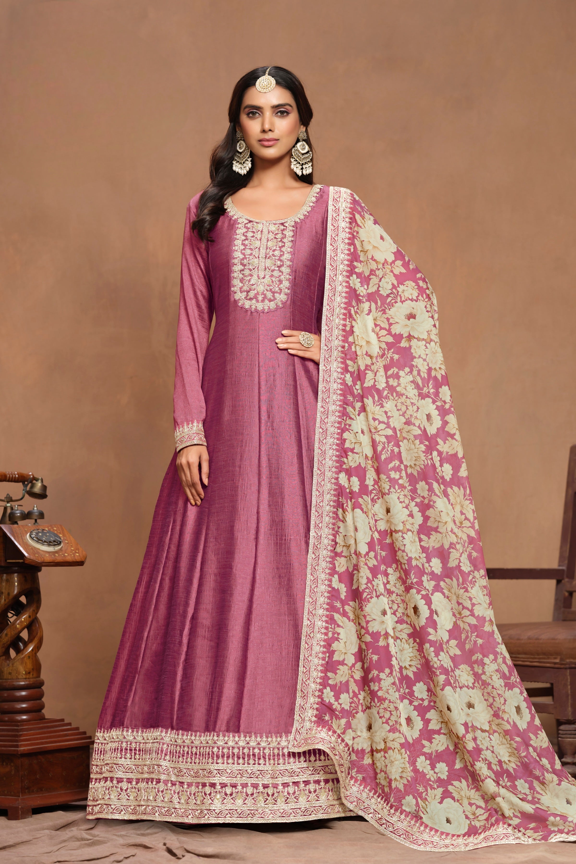 Aurora Bloom Embroidered Gown EAGW0067