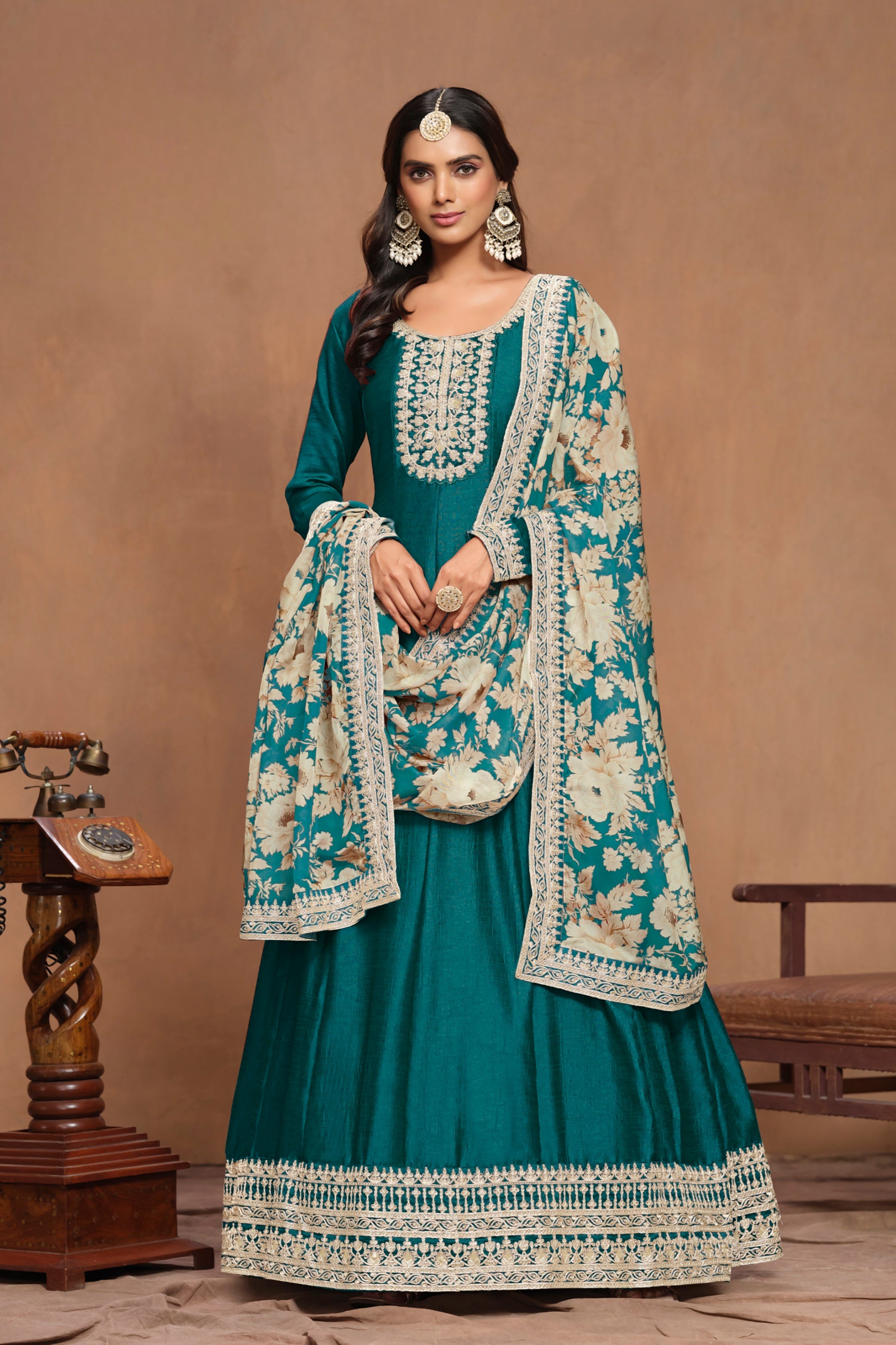 Aurora Bloom Embroidered Gown EAGW0067