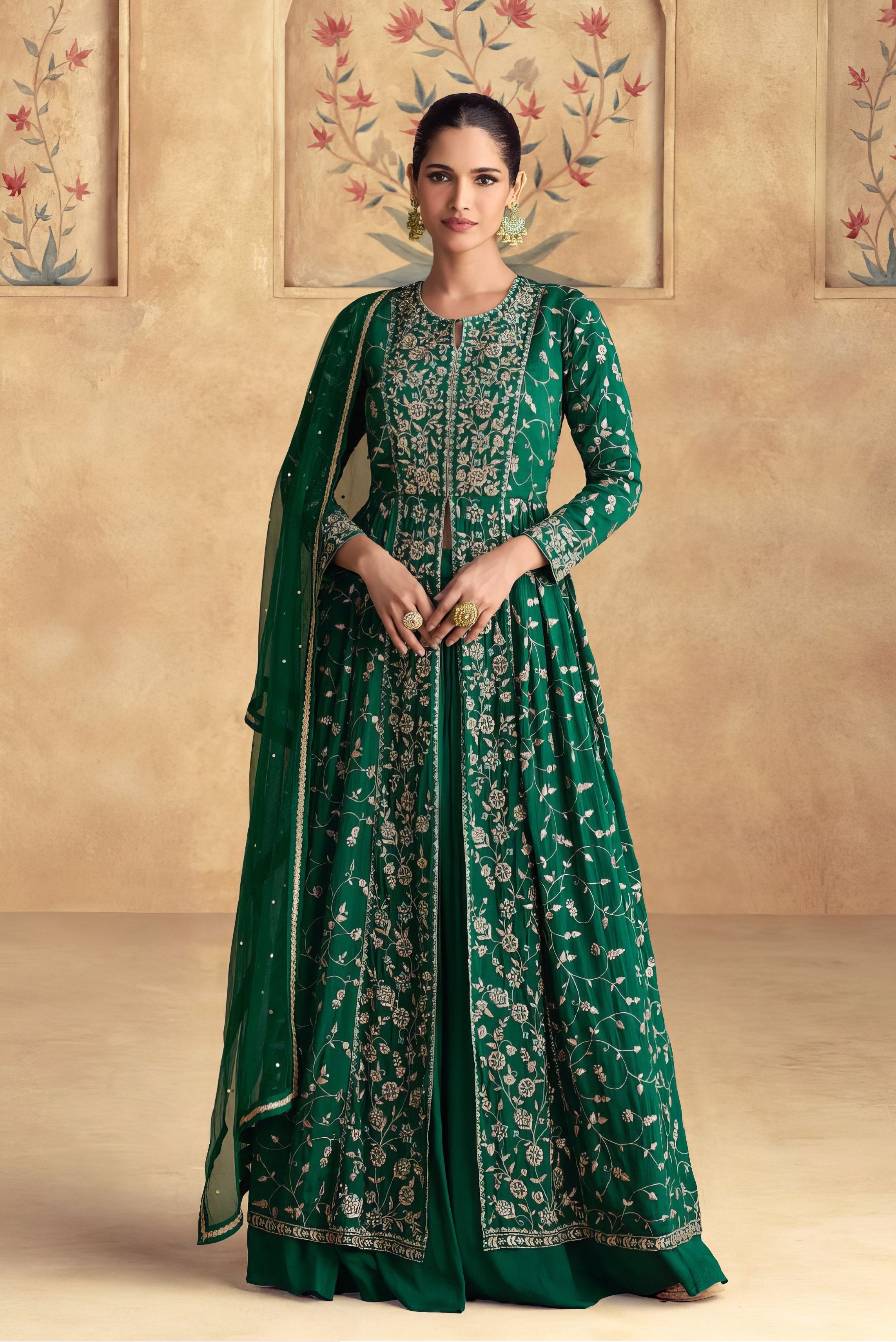 Serene Blush Emroidered Gown LXGW0035