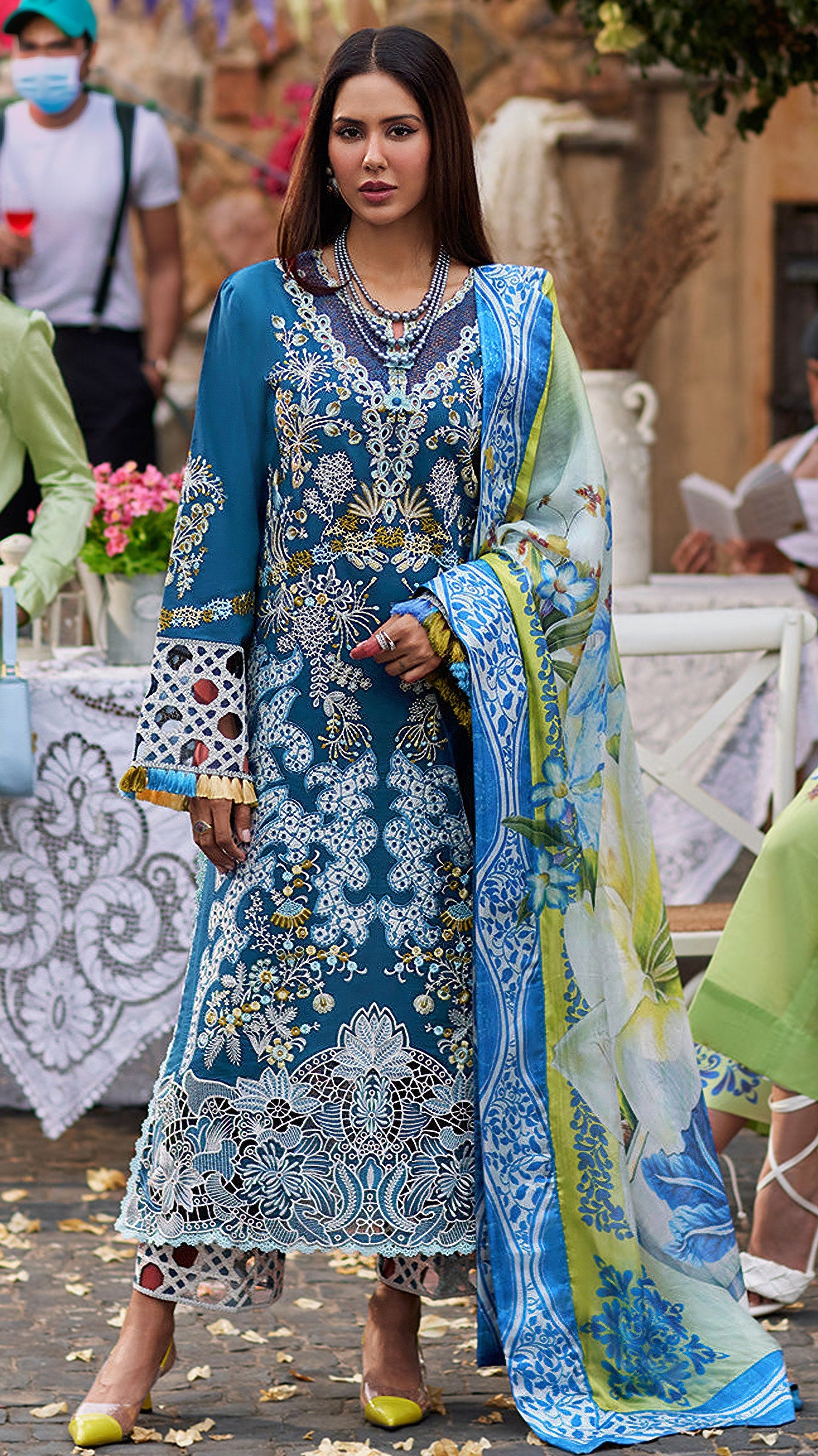 Rustic Grace Embroidered Pakistani suit LXPK0015