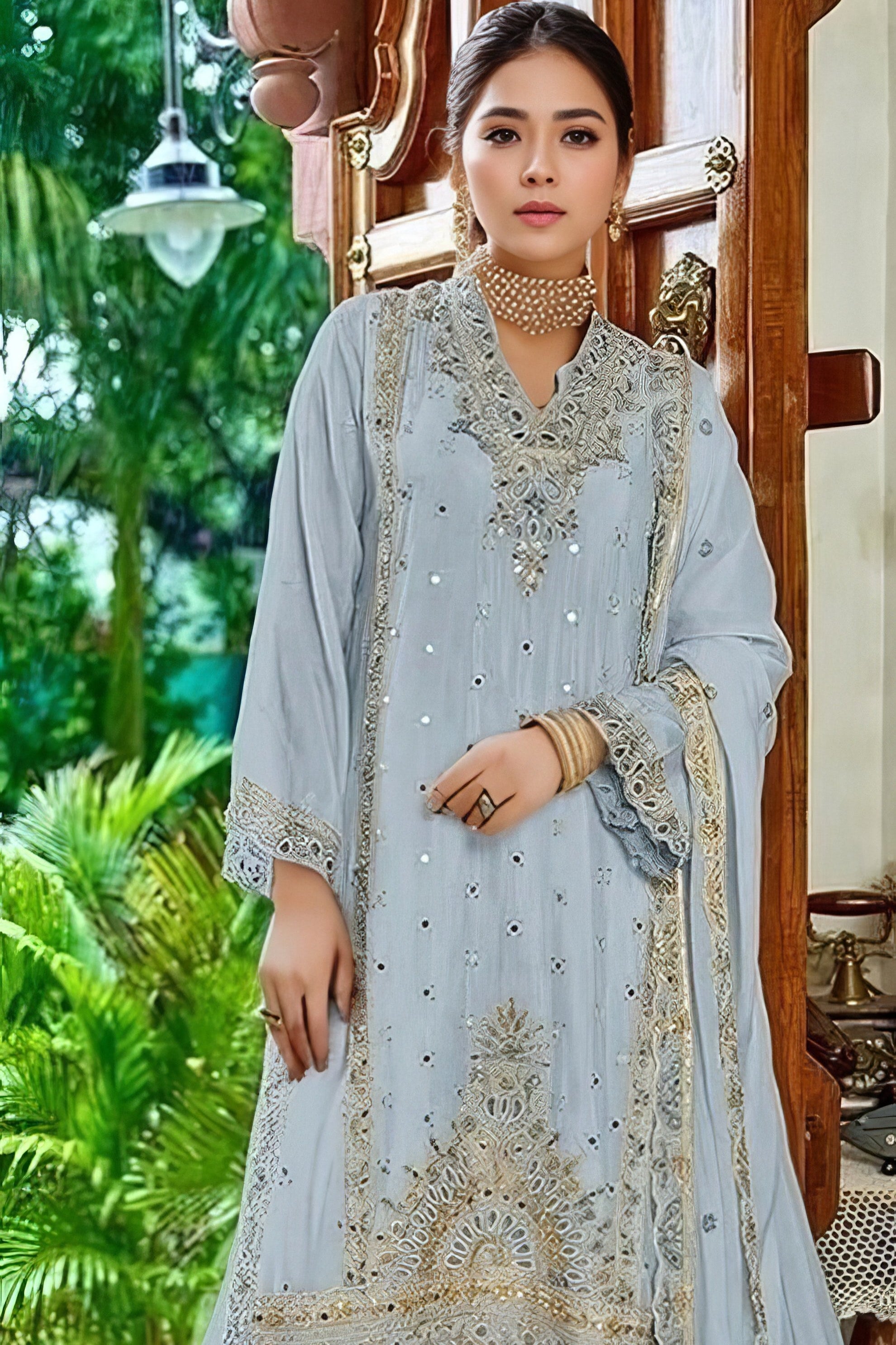 Fine Feel Digital Printed Sharara LXSR0048