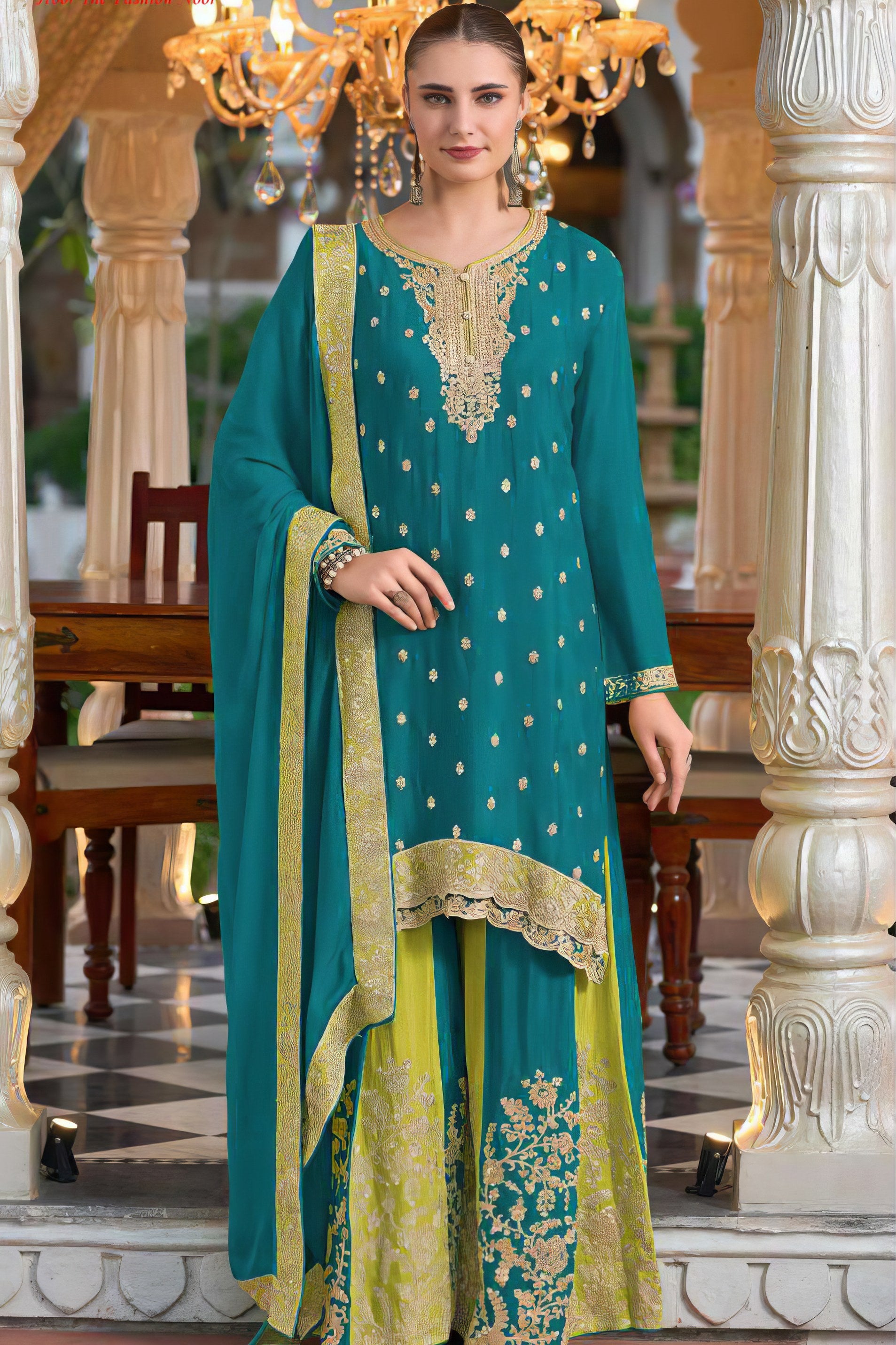 Chinon Charm Embroidered Pakistani suit LXPK0026