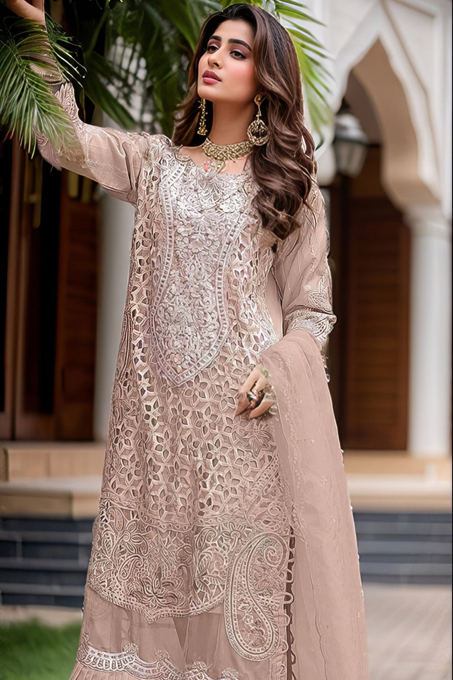 Grace Etched Embroidered Pakistani suit LXPK0030