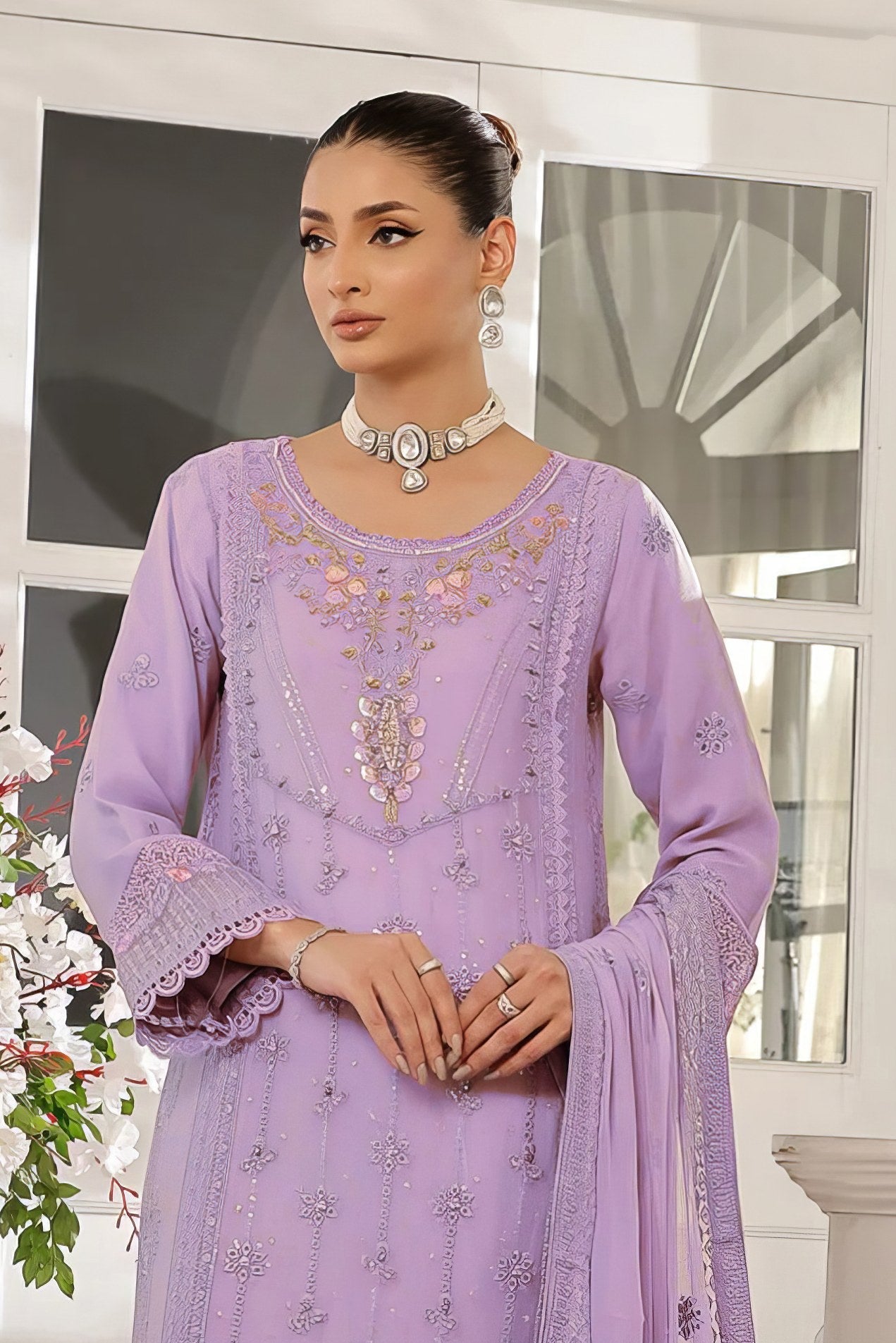 Organza Dream Embroidered Pakistani suit LXPK0034