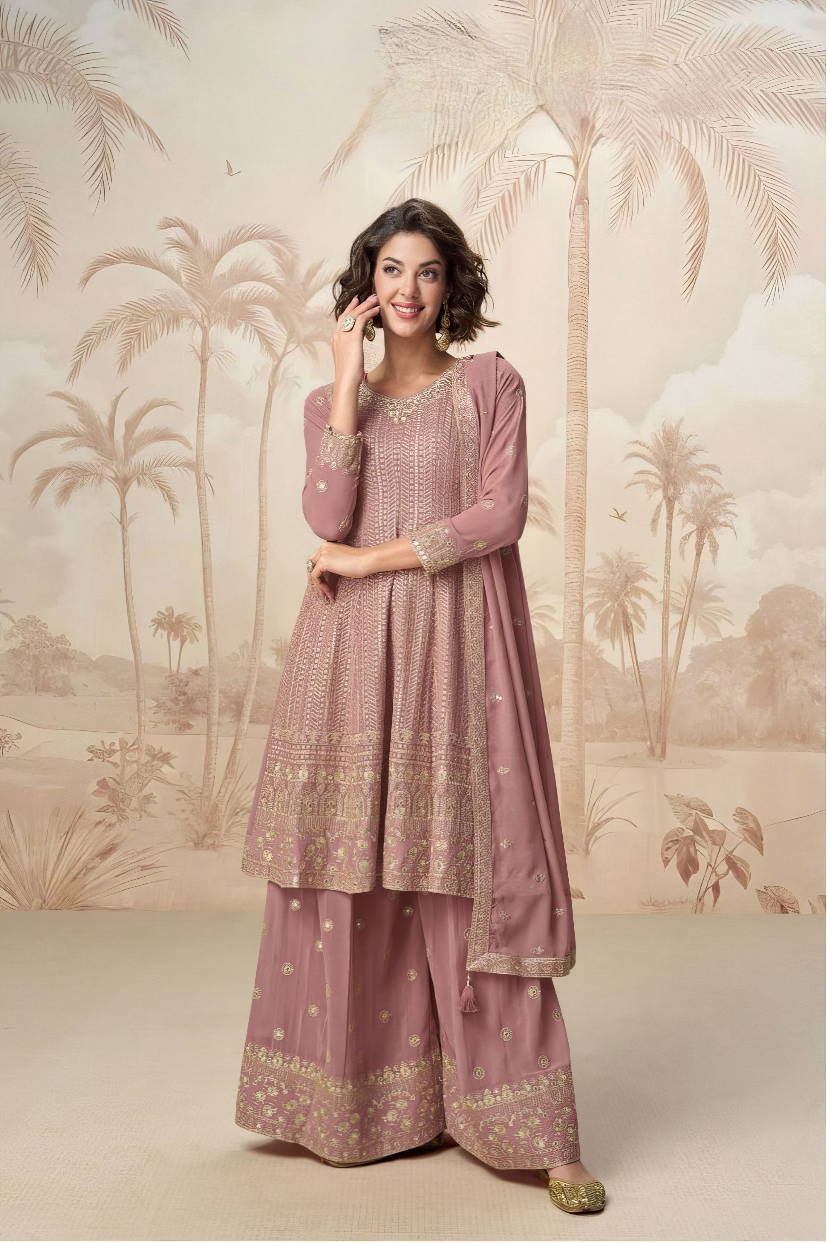 Georgette Bloom Premium sharara LXSR0045