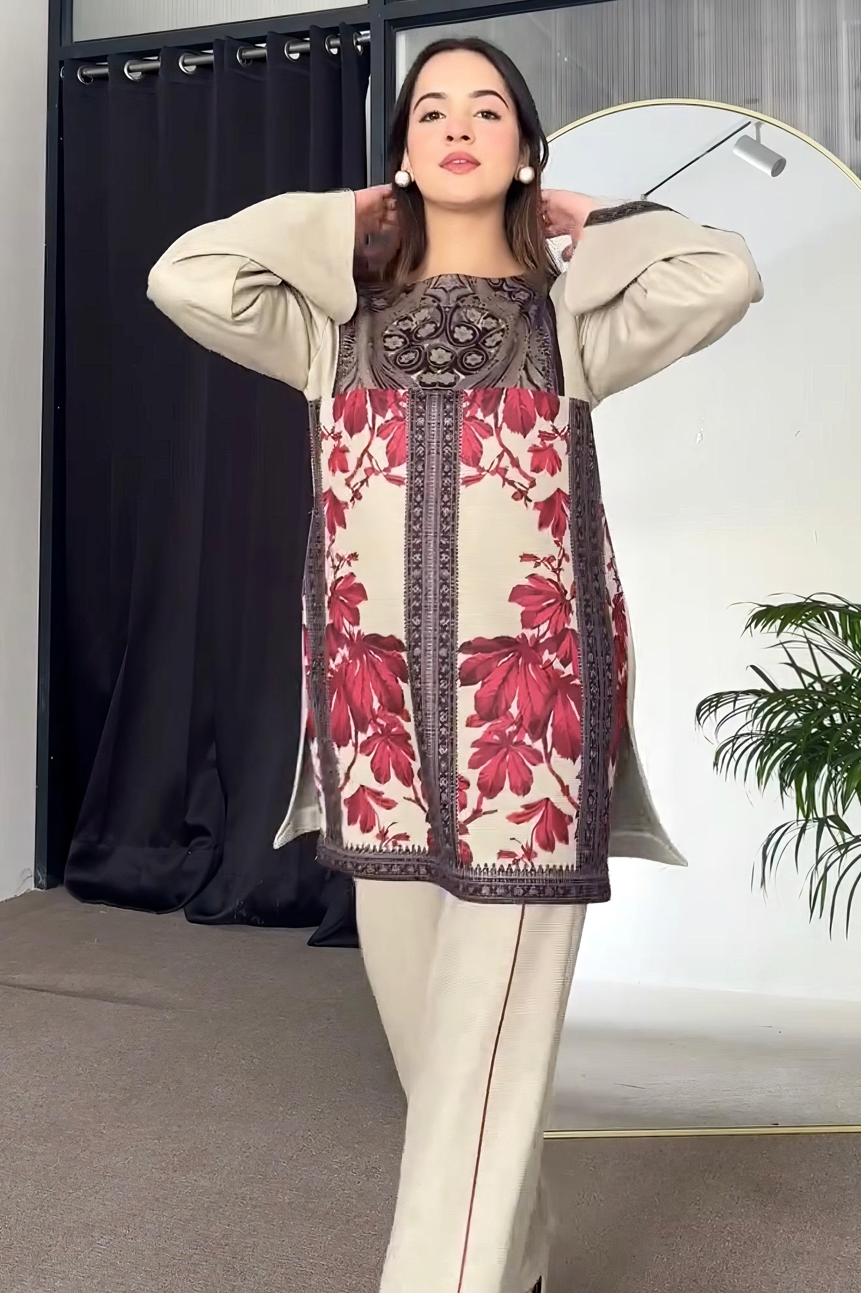 Natural Crepe Digitalal Printed CO'ORD SET CD0023