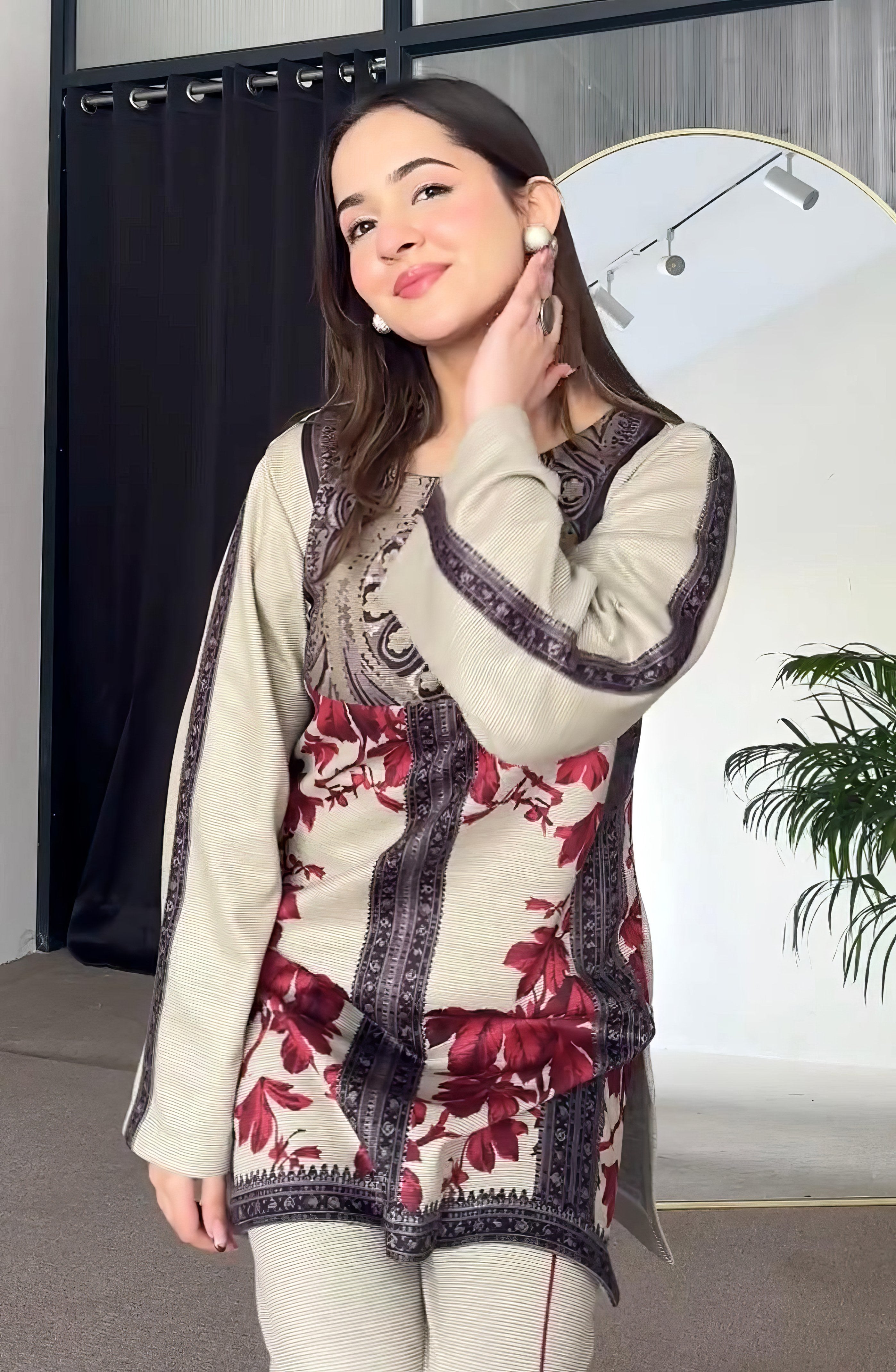 Natural Crepe Digitalal Printed CO'ORD SET CD0023