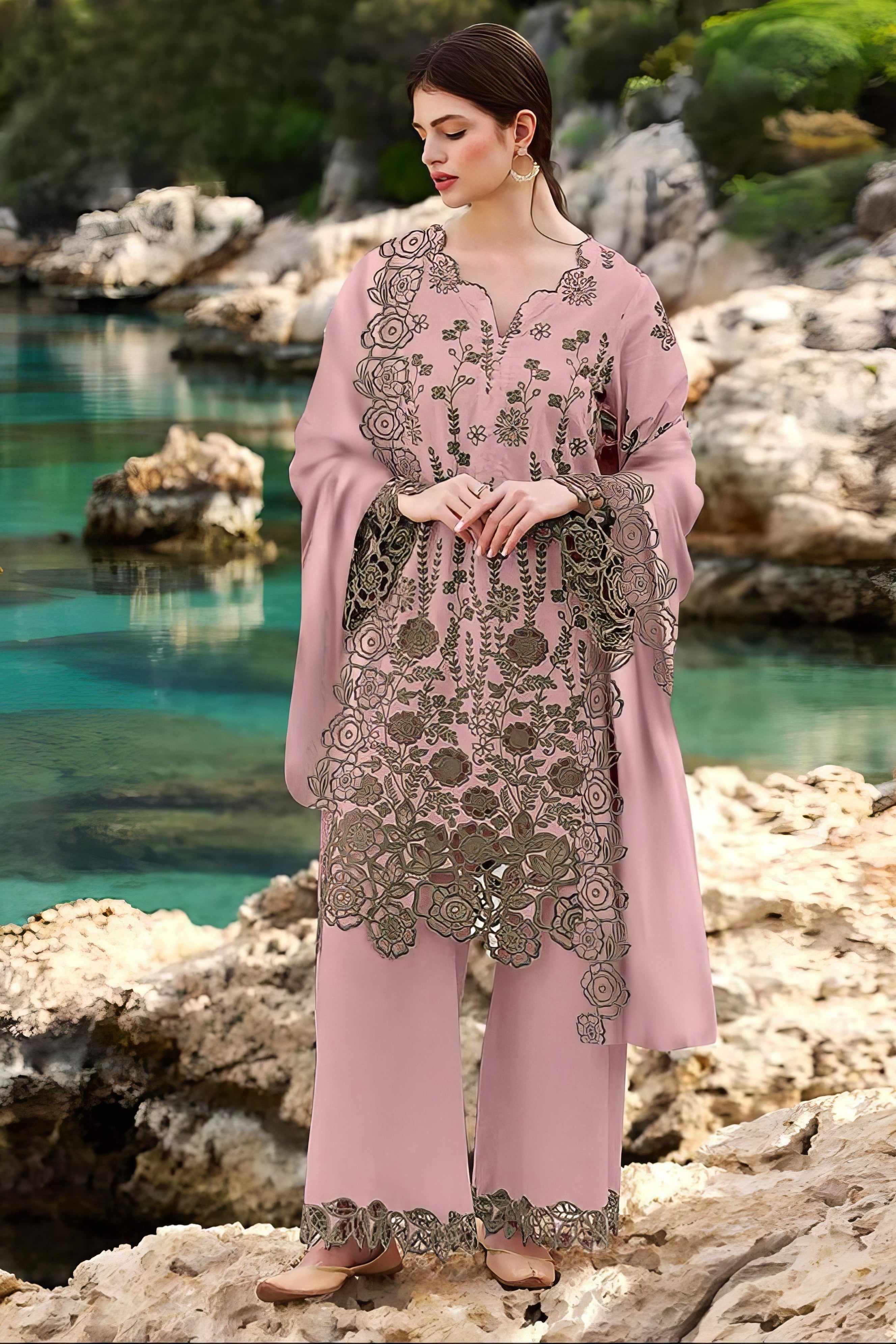 Falak Vichitra Cutwork Pakistani Suit LXPK0076