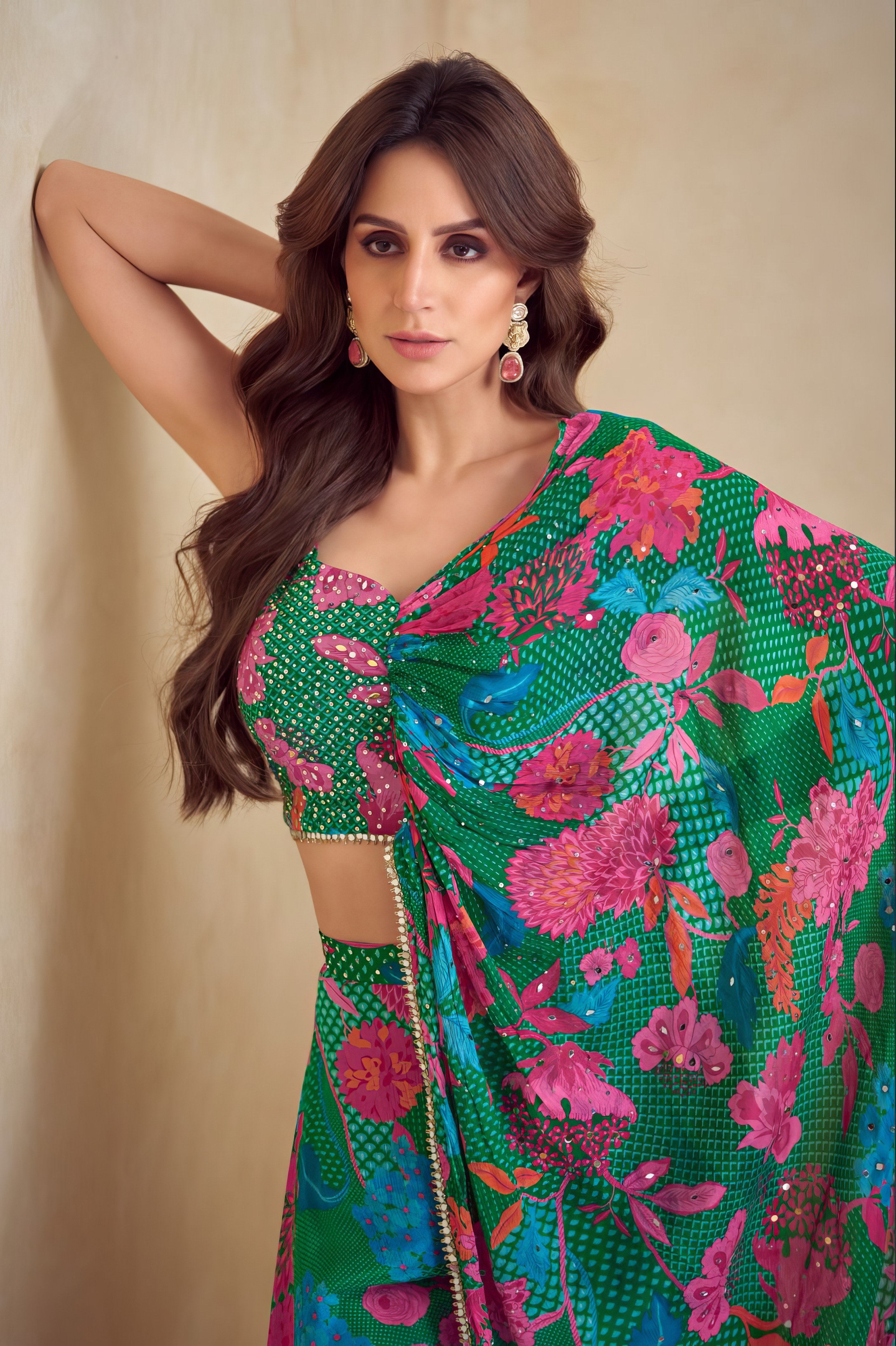 Floral Design Digital Printed Sharara LXSR0061