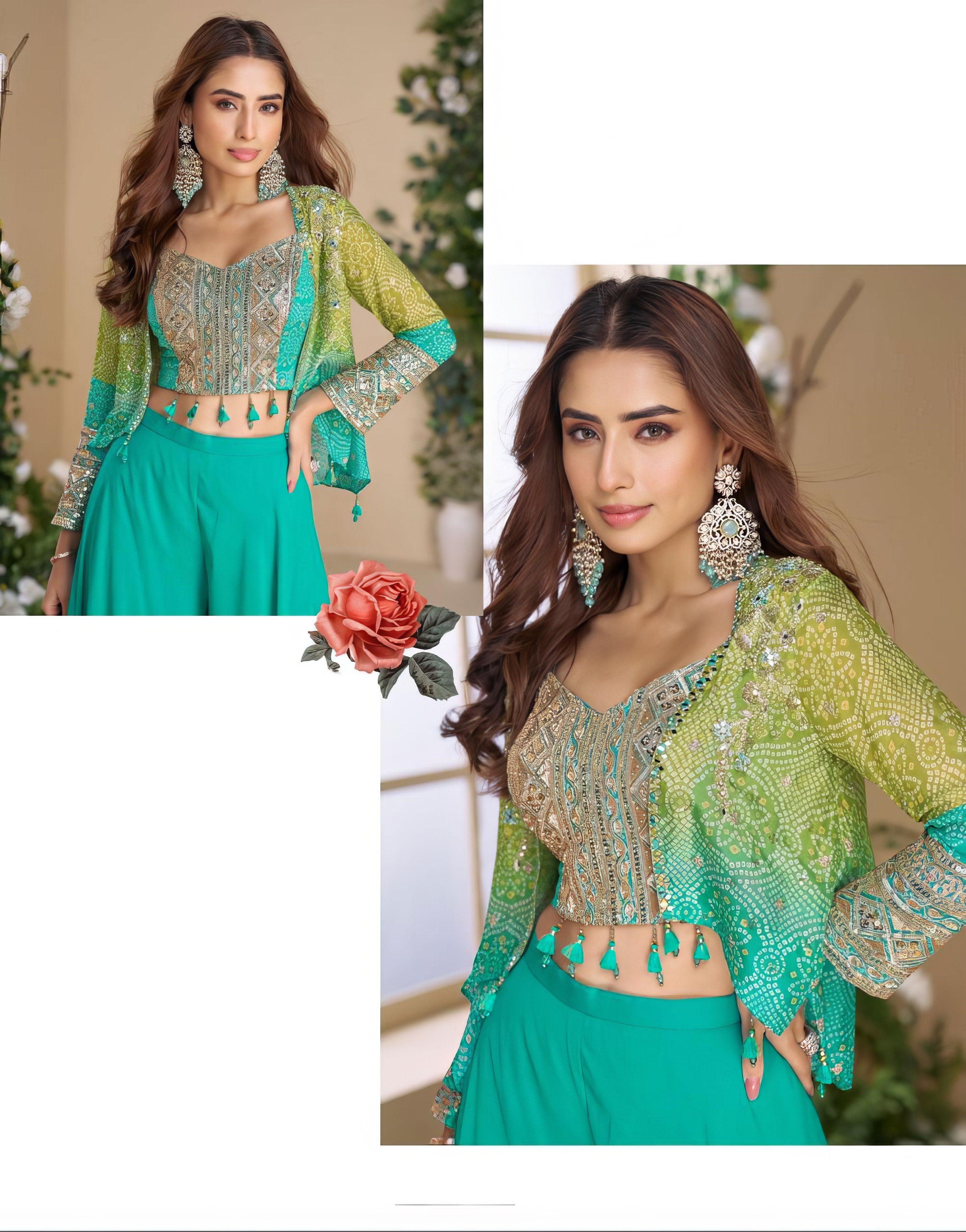 Emerald Glow Ensemble Sharara LXSR0067