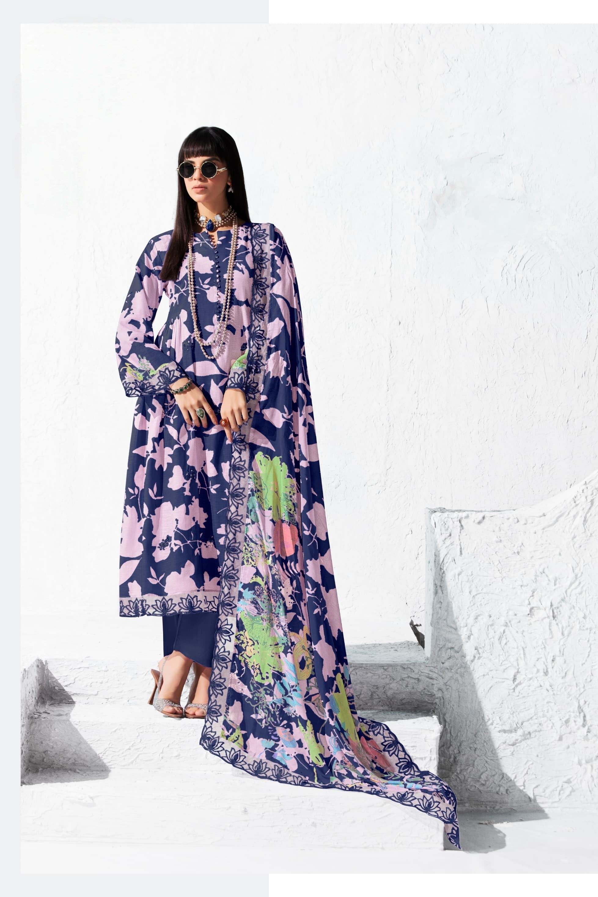 Zahra Muslin Charm Luxury Suit LXST0049