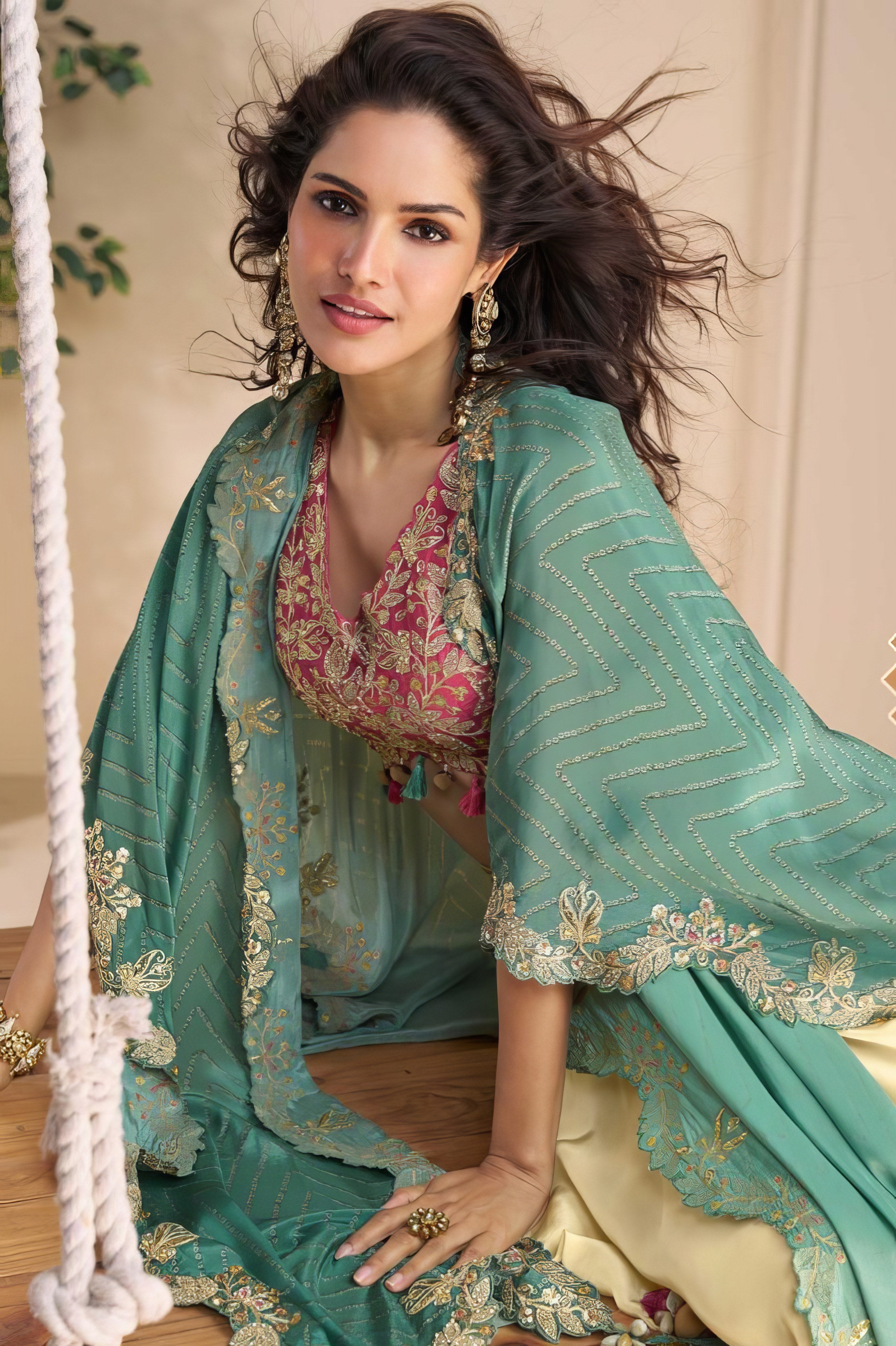 Premium Real Chinon Silky Lehenga LXLG0020