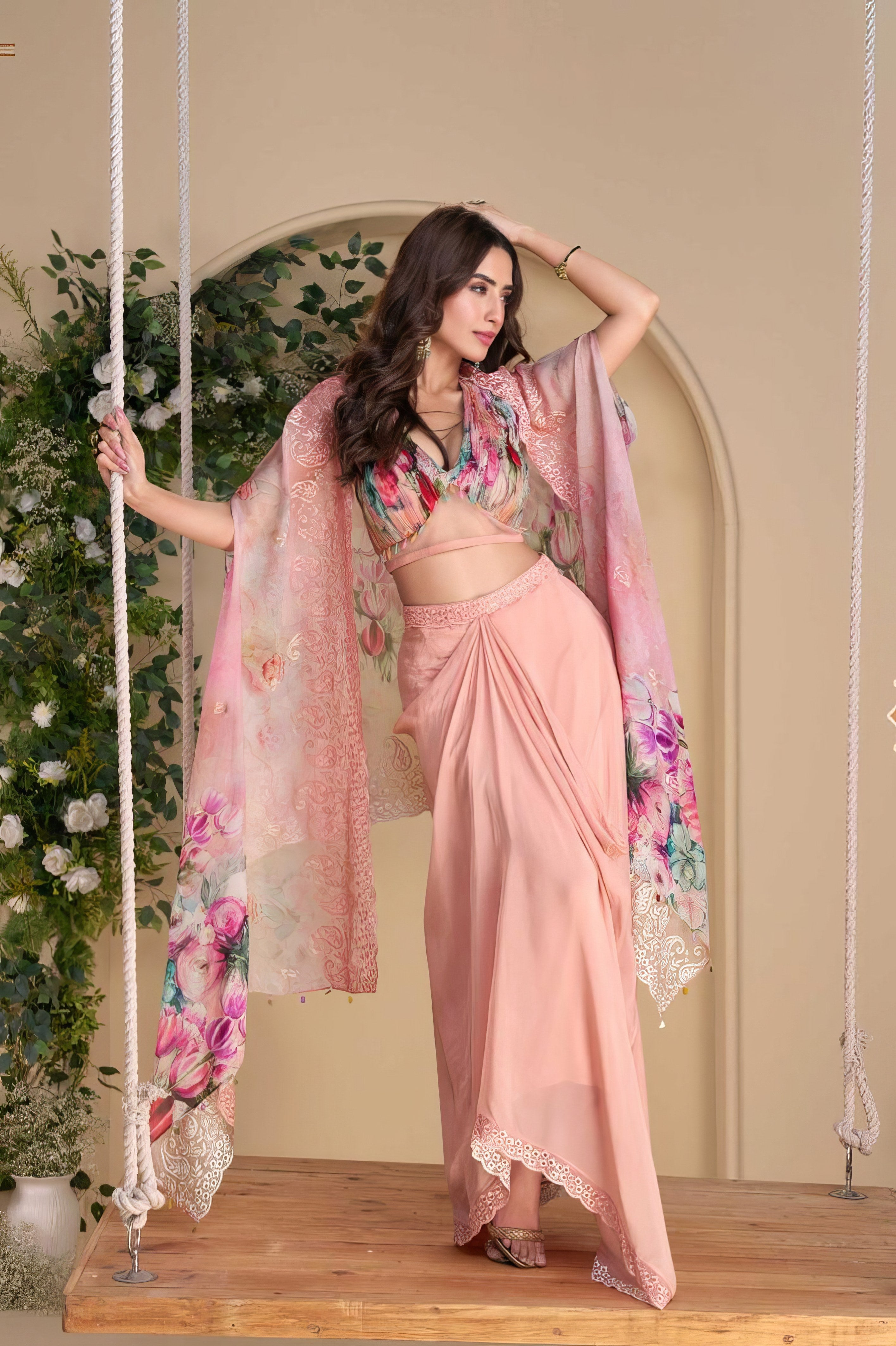 Petal Whisper Chinon Lehenga LXLG0021