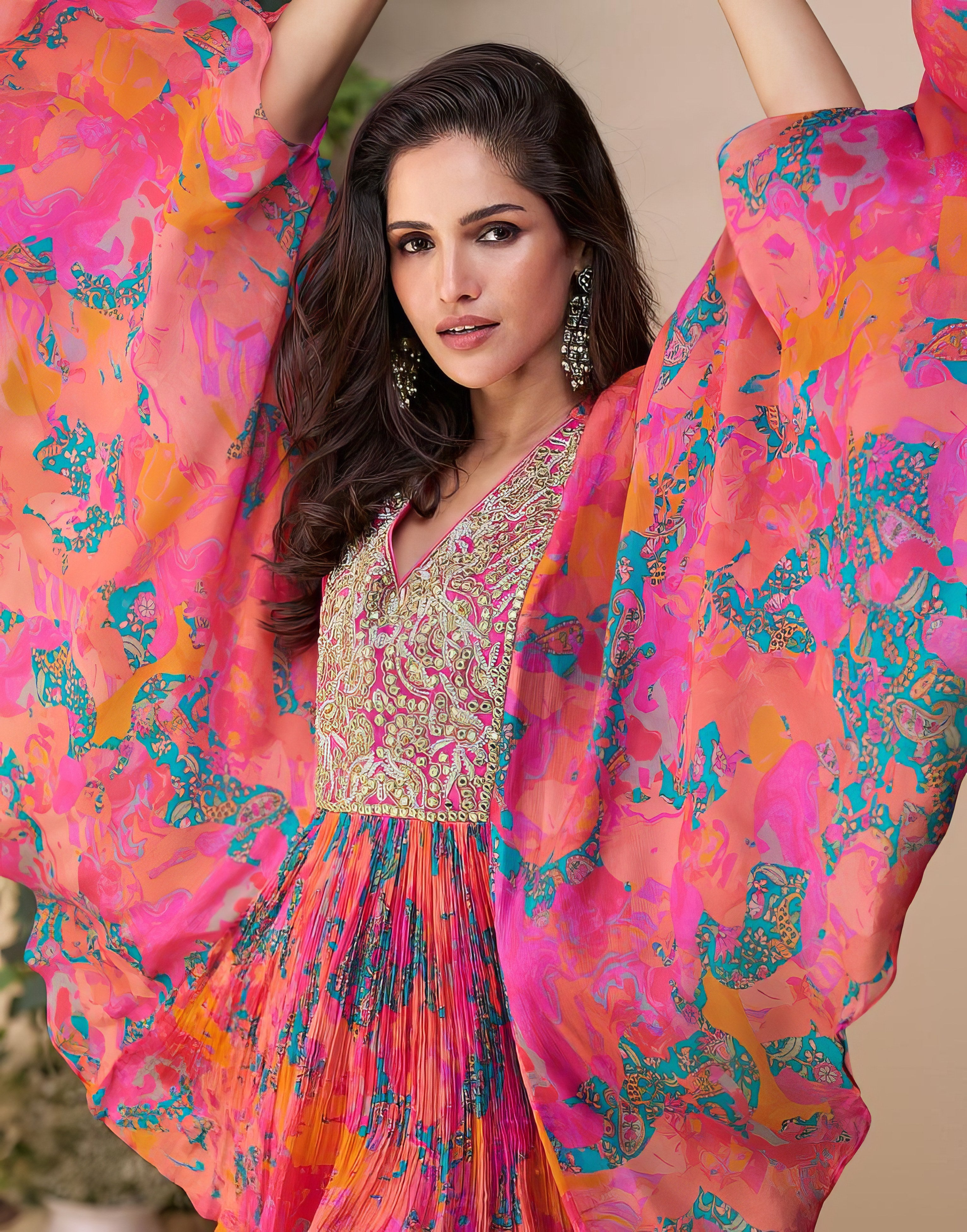 Gulaabo Poncho Sharara Suit LXSR0071