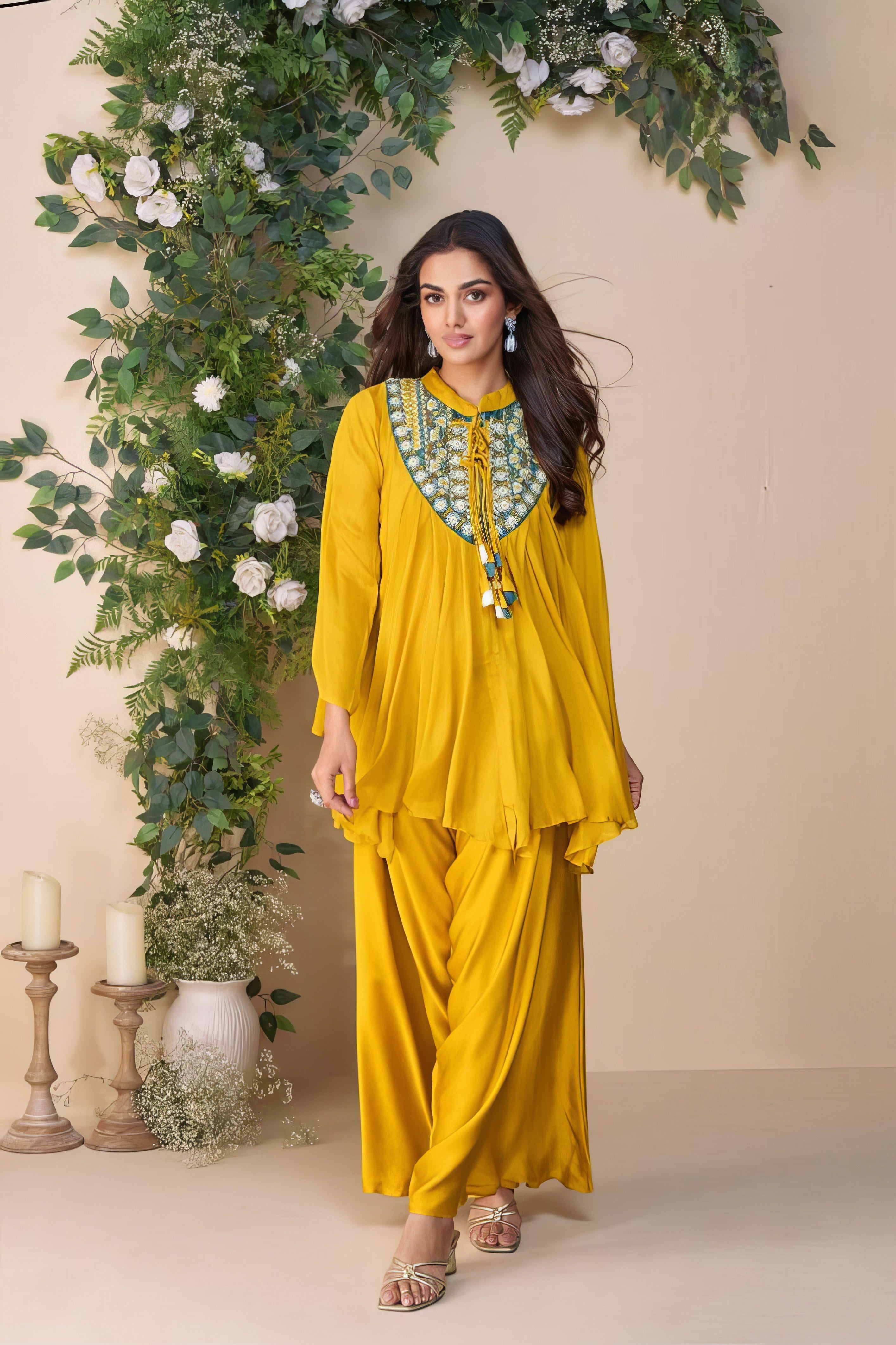 Zarnoor Poncho Sharara Set LXSR0073