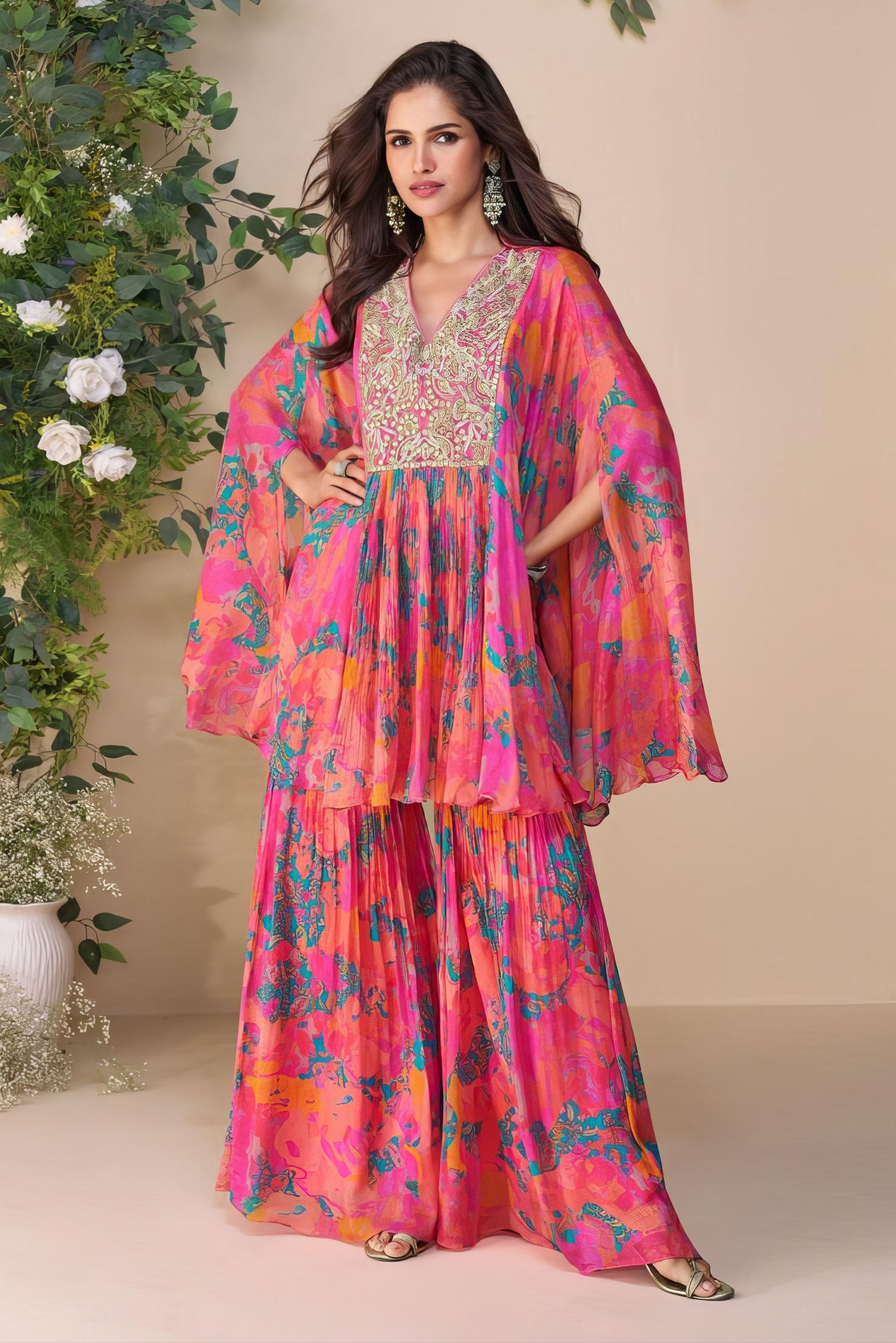 Gulaabo Poncho Sharara Suit LXSR0071