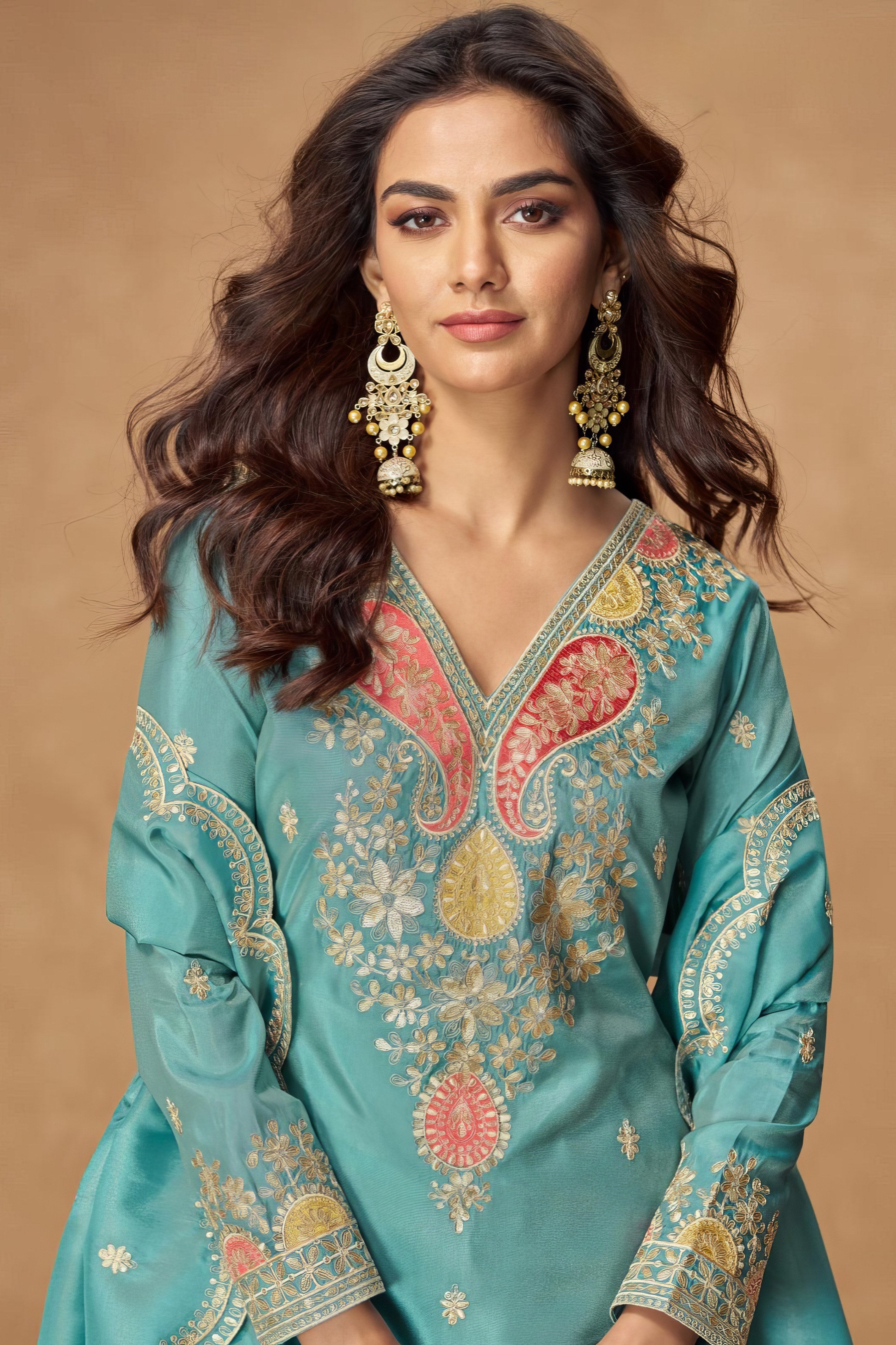 Embroidered Elegance Sharara Suit LXSR0082