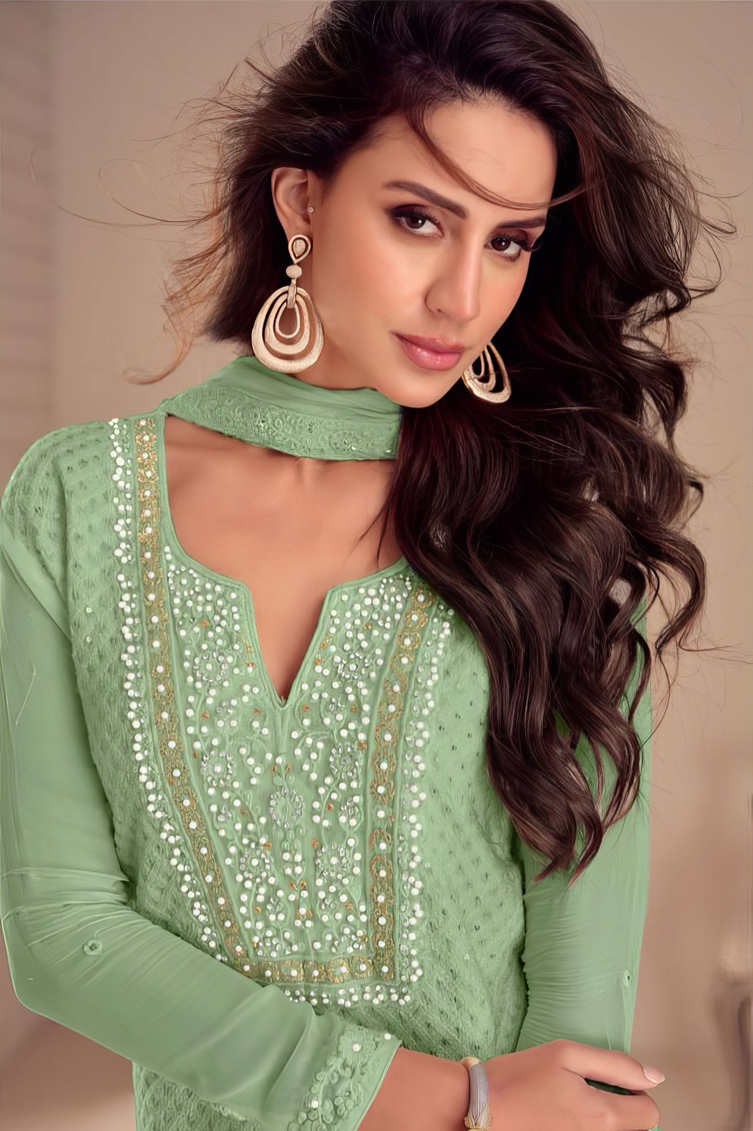 Georgette Essence Plazzo Suit LXSR0084