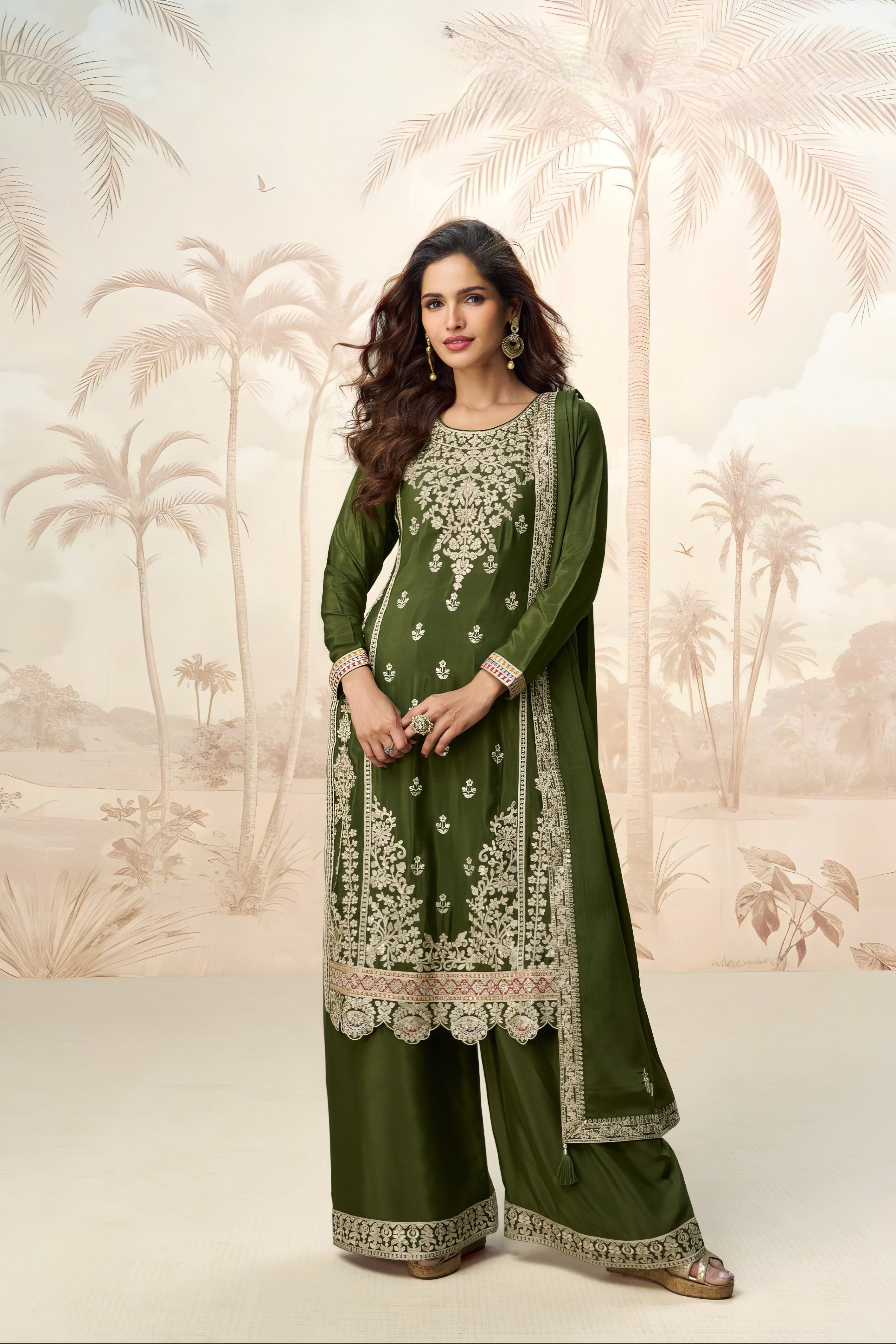 Embroidred Premium Plazzo Suit LXSR0092