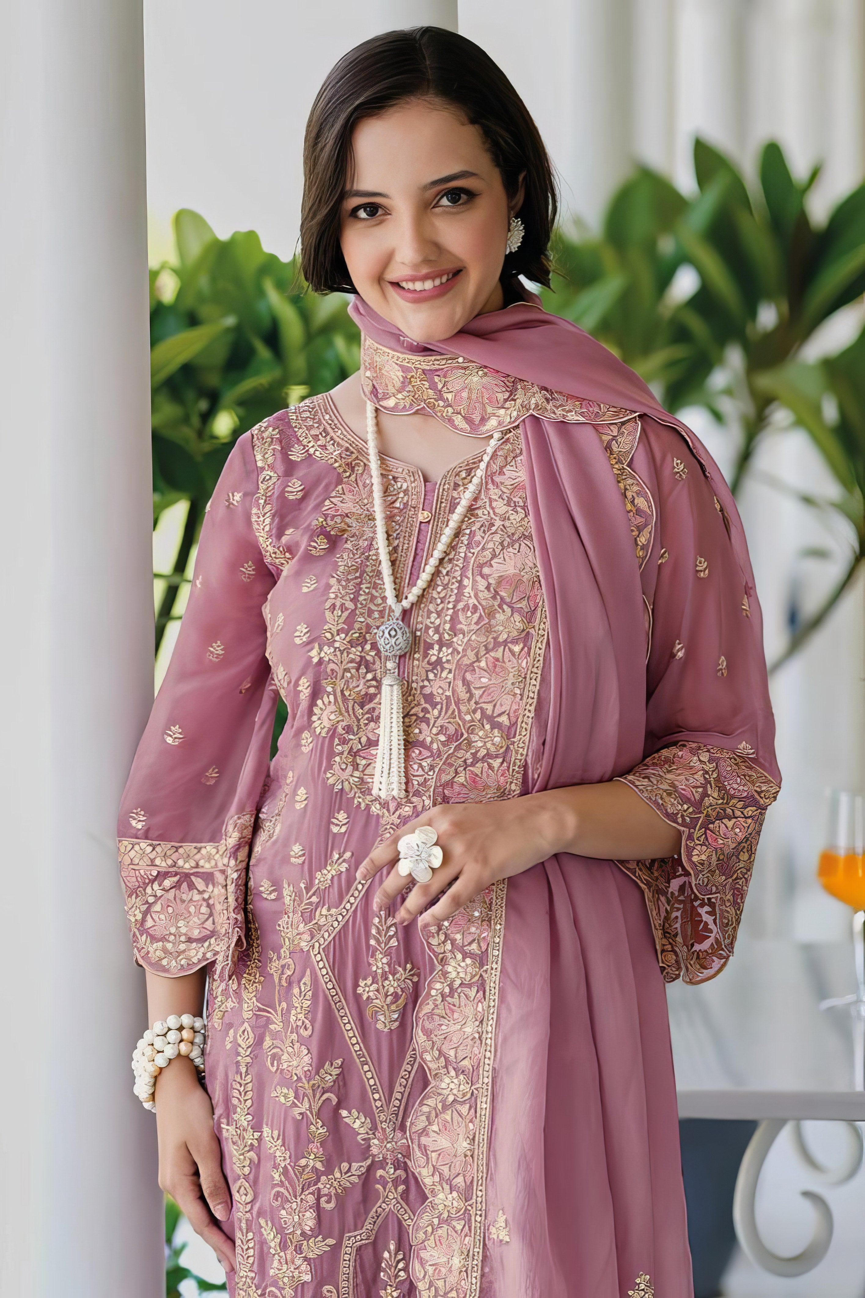 Floral Design Pakistani Suit LXPK0087