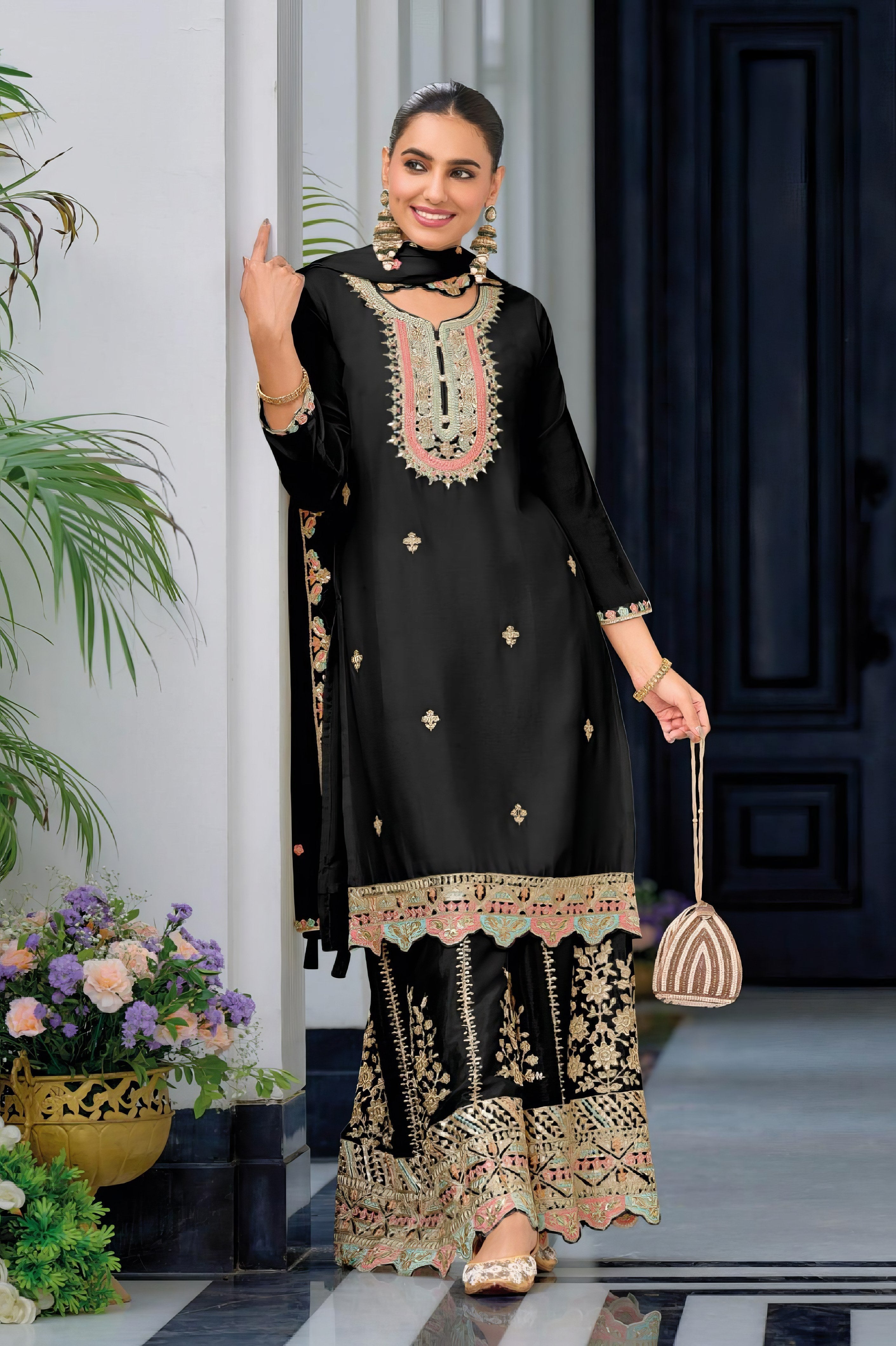 Embroidered Elegance Sharara LXSR0094