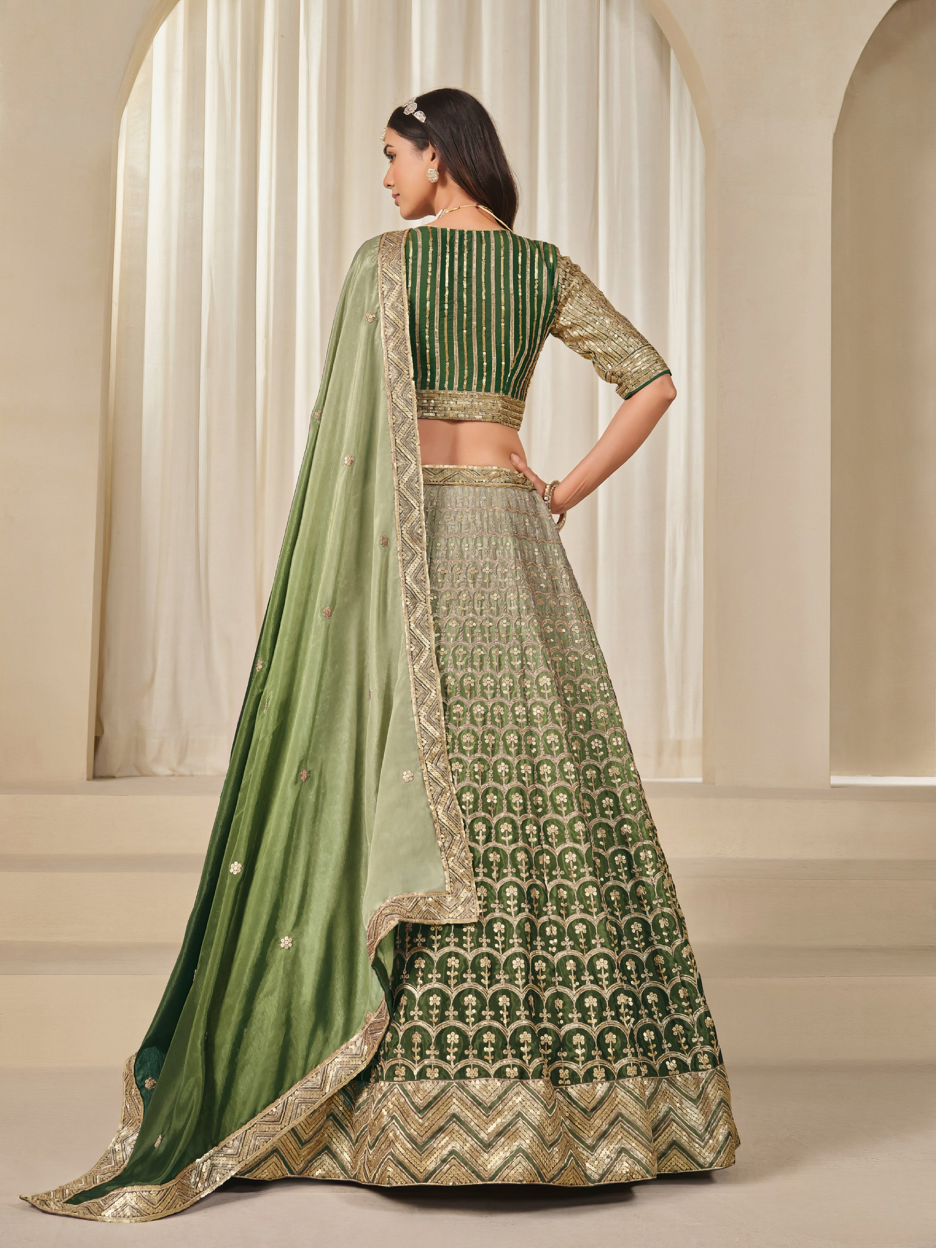 Premium Chinon Silk Lehenga LXLG0028