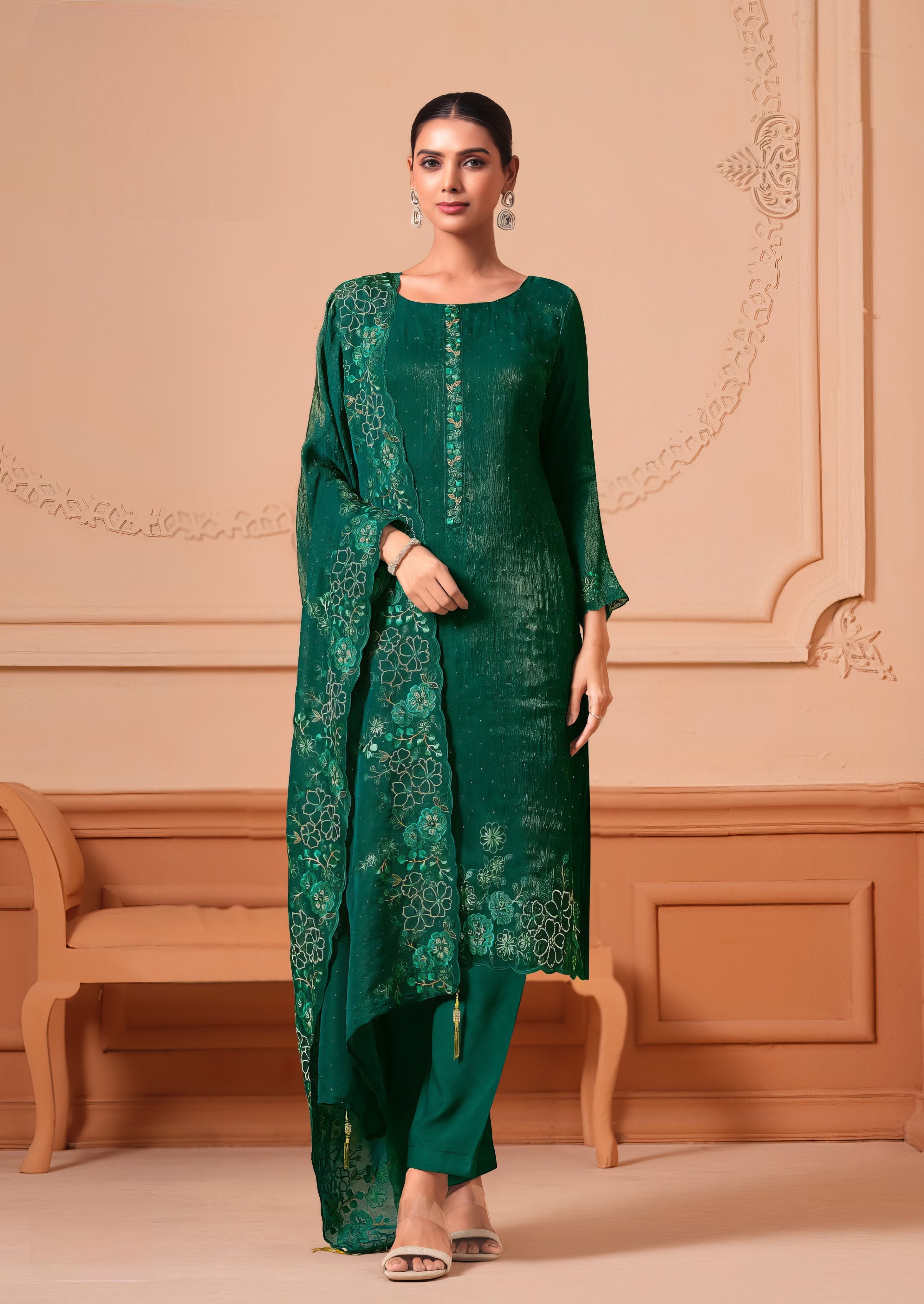 Embroidered Luxury Ethenic Suit LXST0070