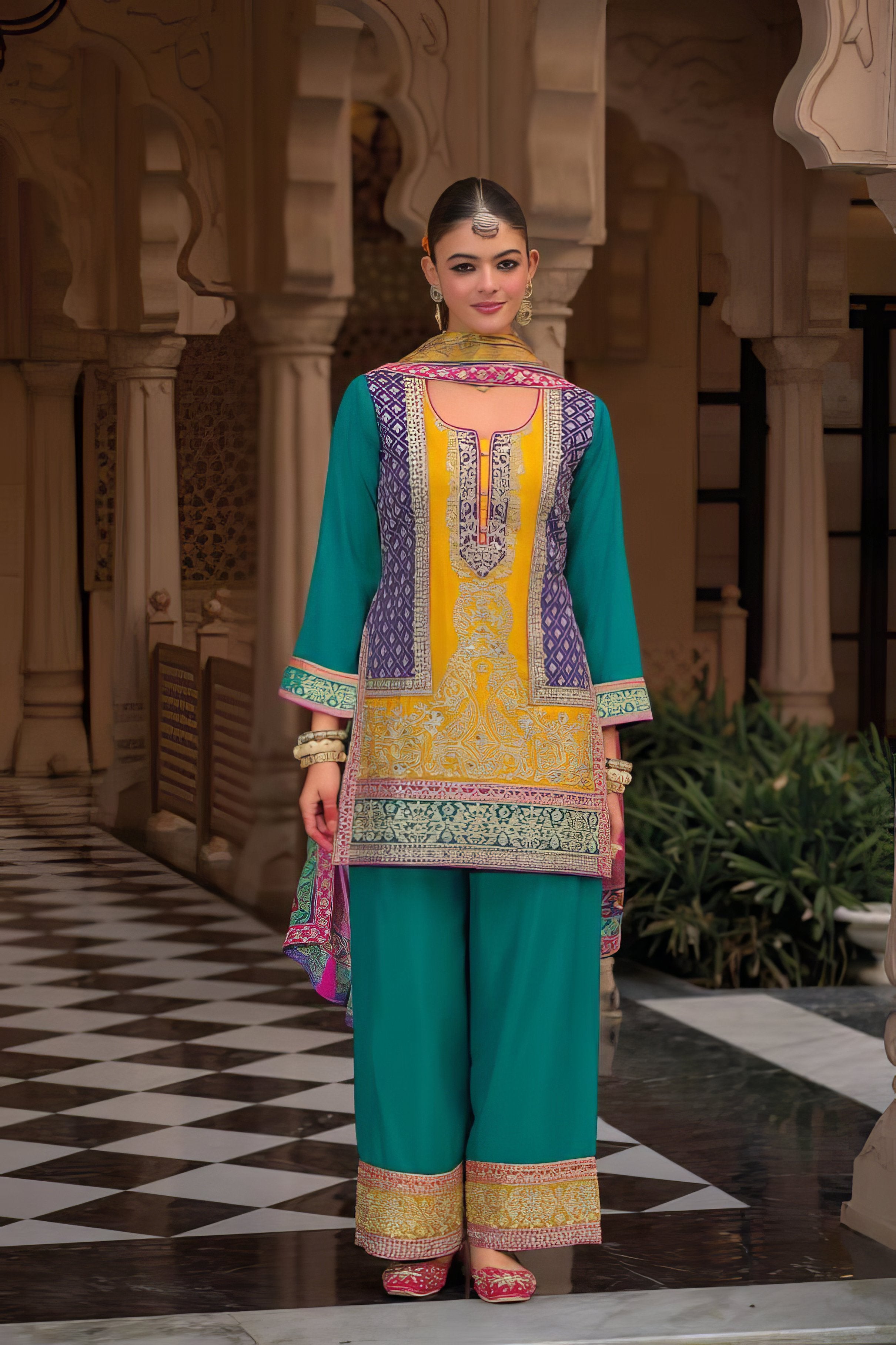 Chinoraah Royal Sharara Set LXSR0110