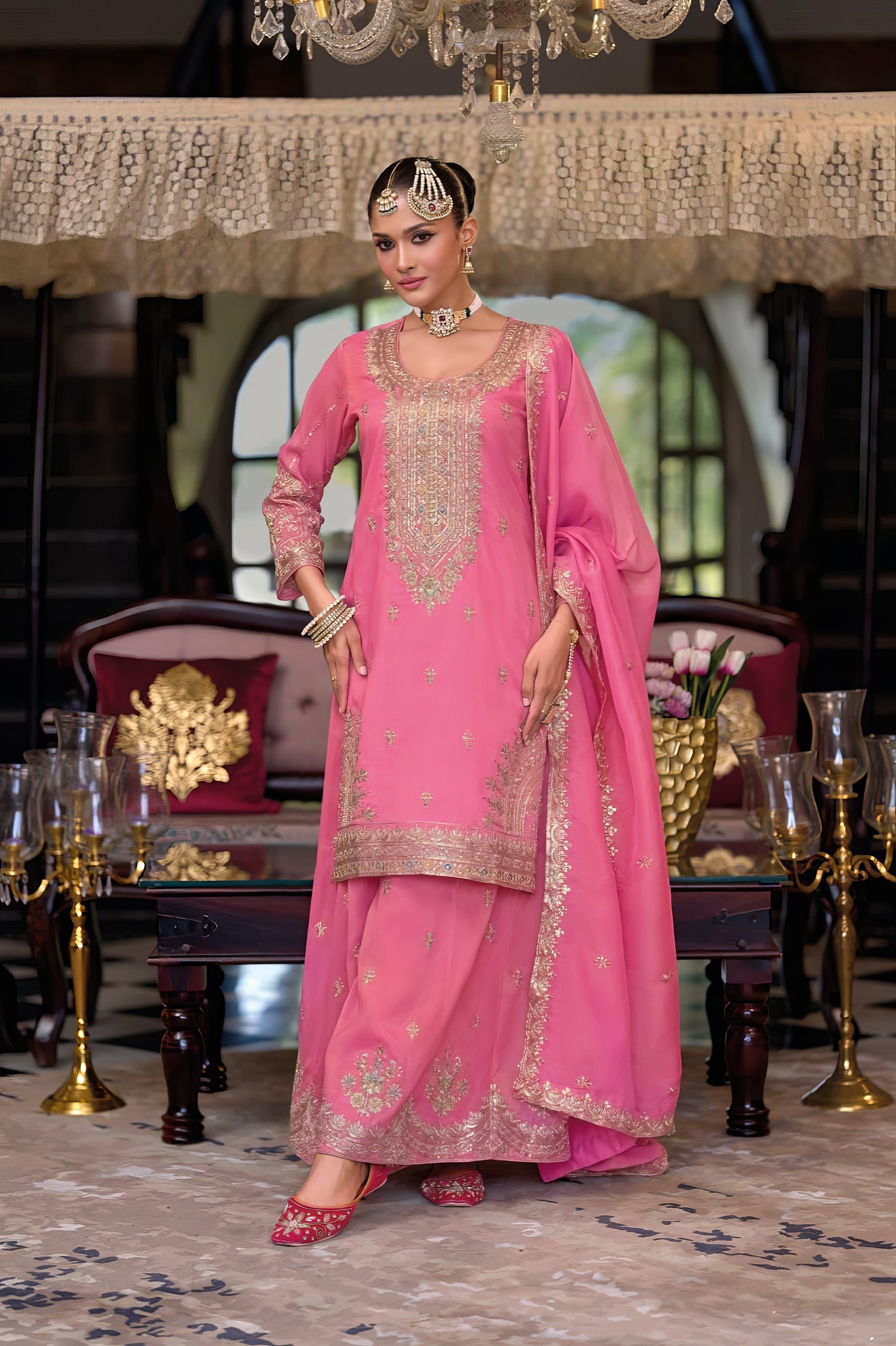 Embroidered Sharara Set LXSR0109