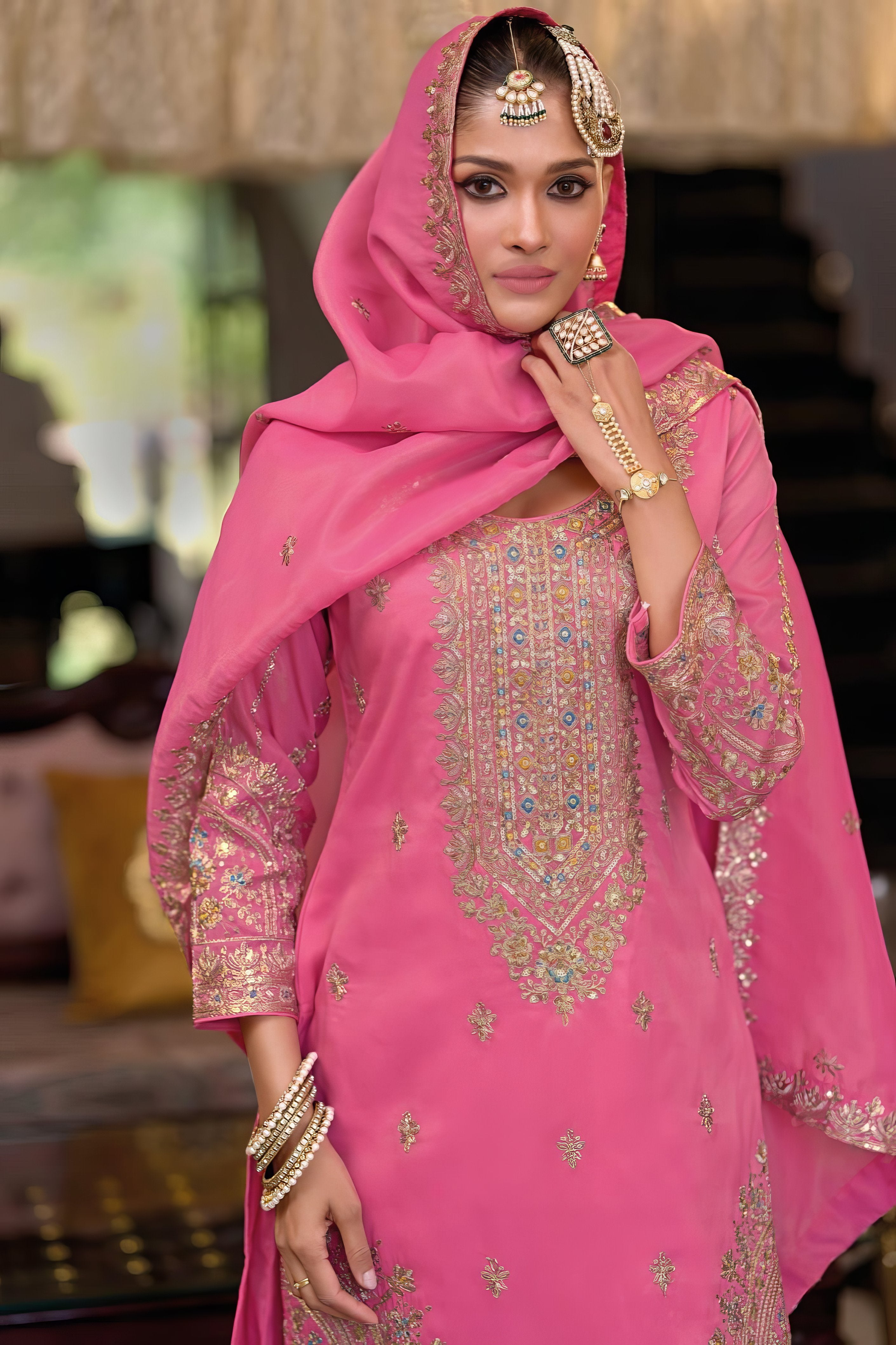 Embroidered Sharara Set LXSR0109
