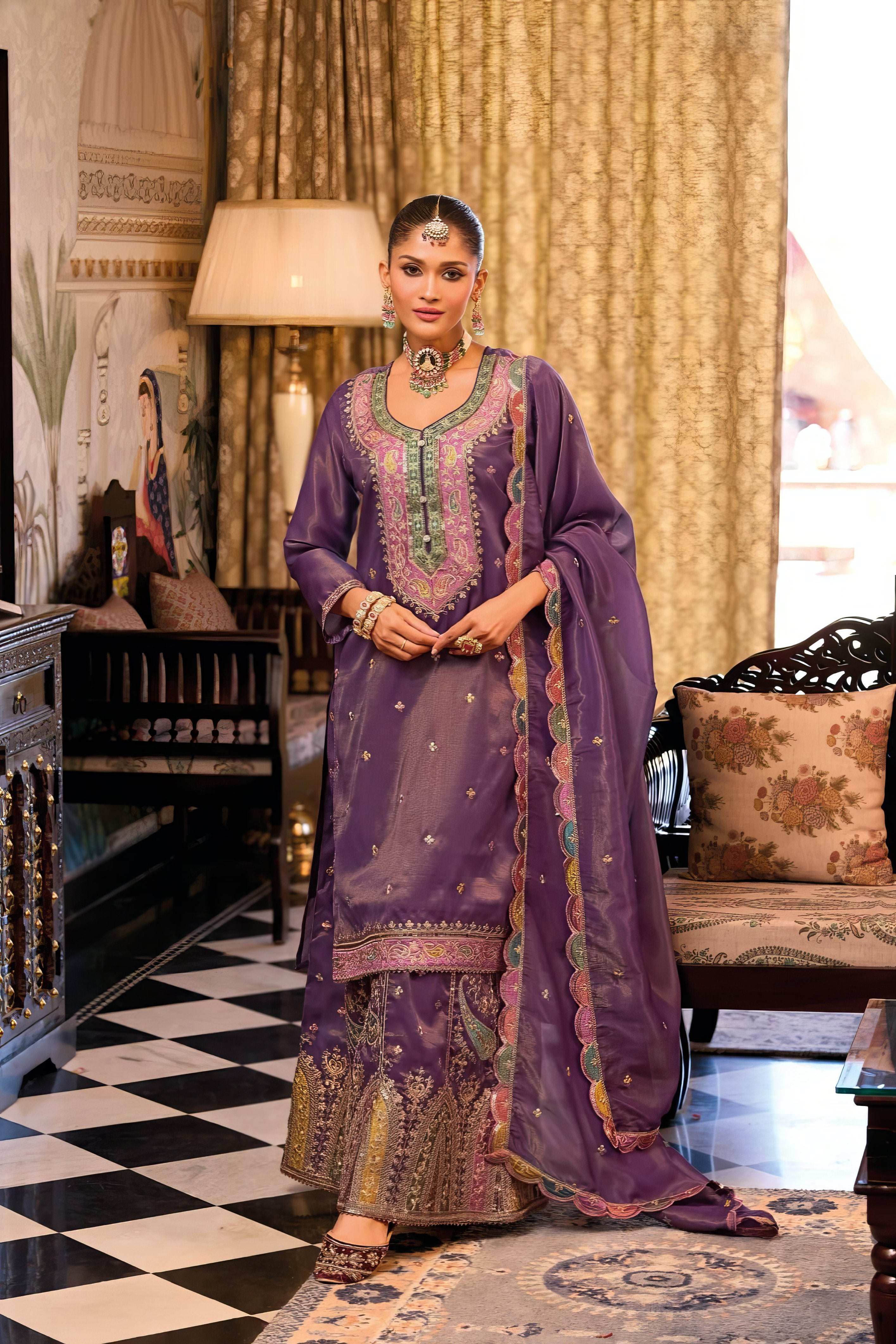 Chinoraah Royal Sharara Set LXSR0111