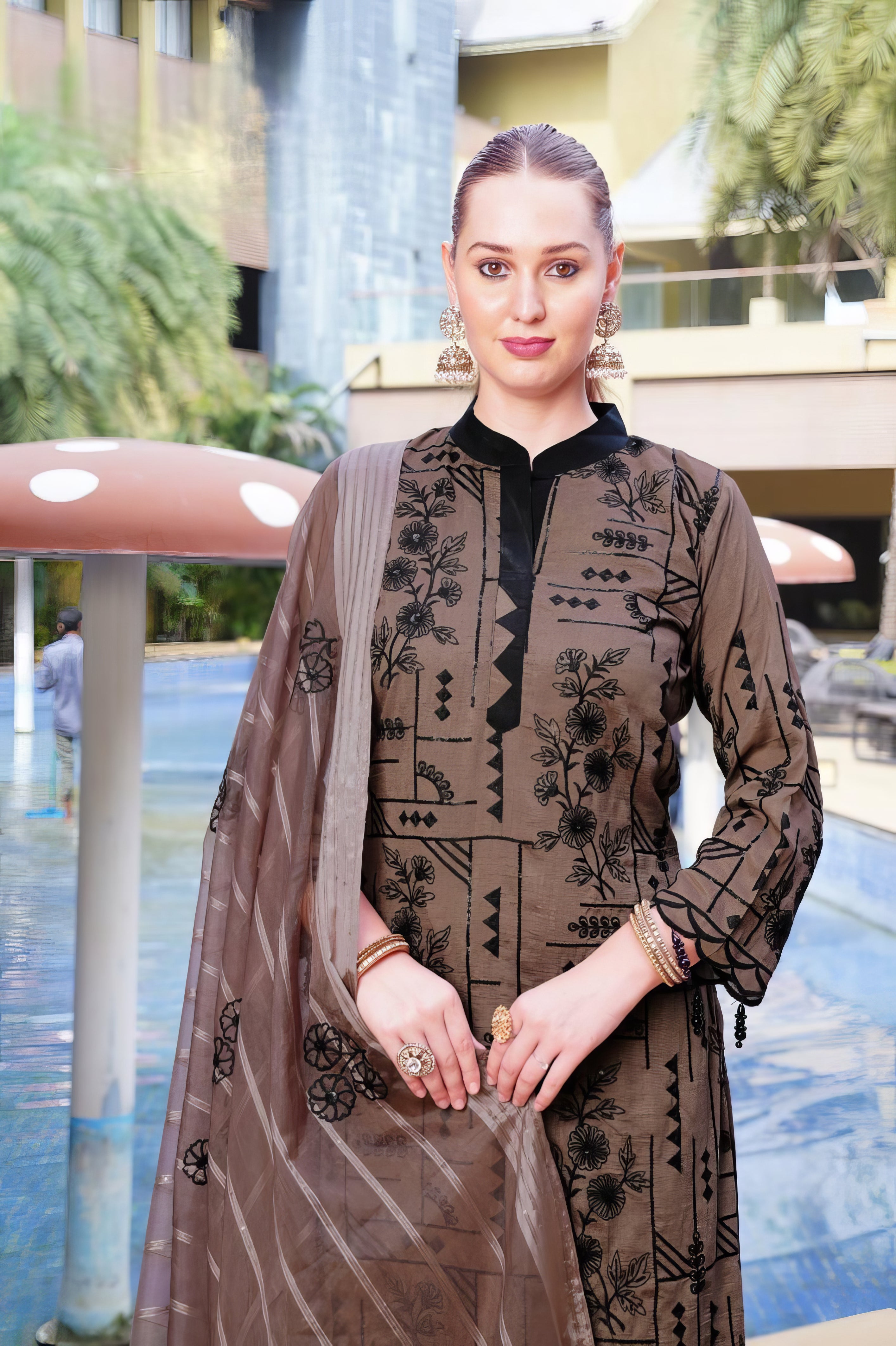 Premium Vichitra Fab Pakistani Suit LXPK0104
