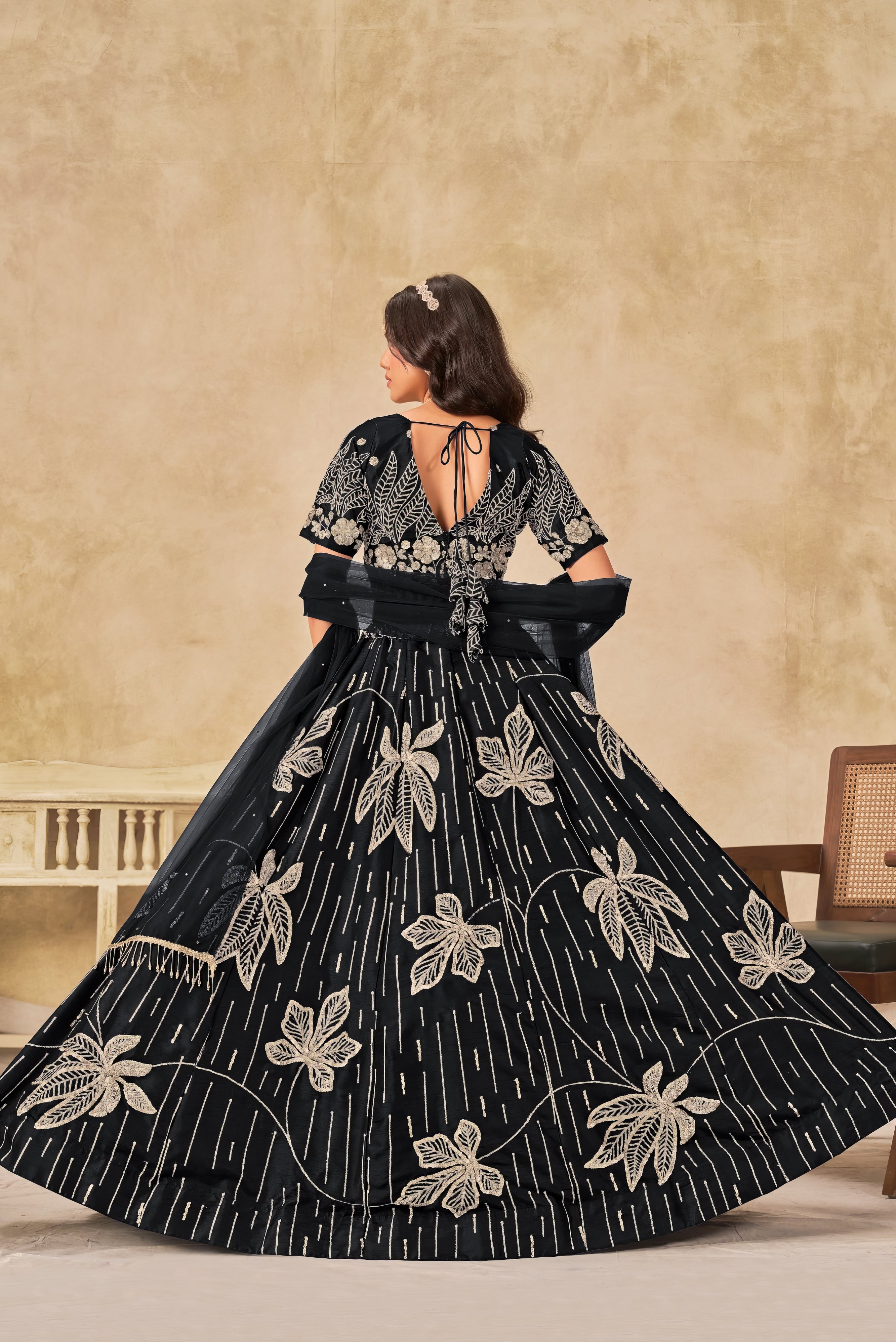 Art Silk Lehenga Set with Net Dupatta LXLG0037