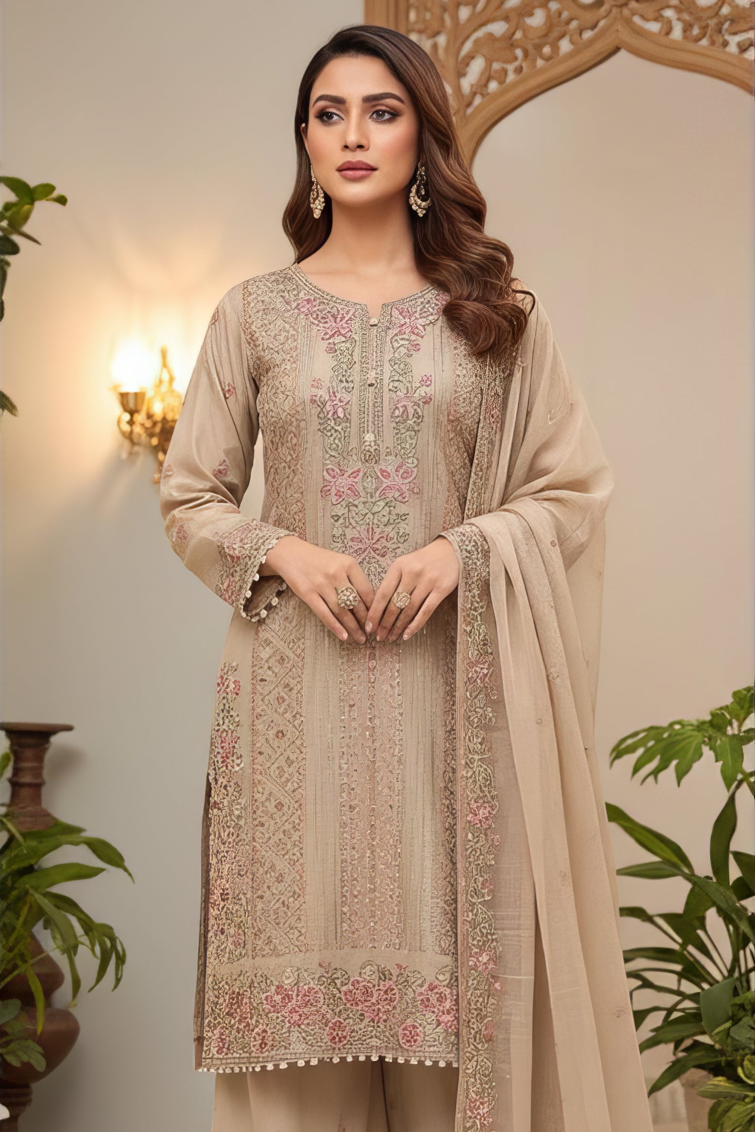 Elegant Heavy Chiffon Plazo Suit EASR0090